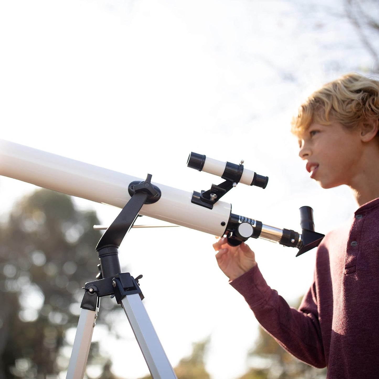 Educational Insights GeoSafari Omega Refractor Telescope - Portable Telescope for Kids, Teens, and Adults, See Planets, Stargazing Tools, Classic STEM Learning Set, Gift for Boys & Girls Ages 8+
