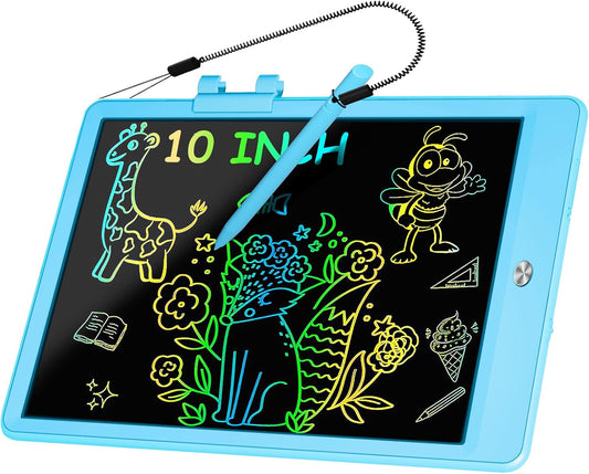 Decute Kids Toys LCD Writing Tablet with Stylus, 10 Inch Erasable Toddlers Doodle Board, Reusable Drawing Pad for Kids, Educational Christmas Birthday Gift for 3 4 5 6 7 8 Girls Boys Toddler Blue