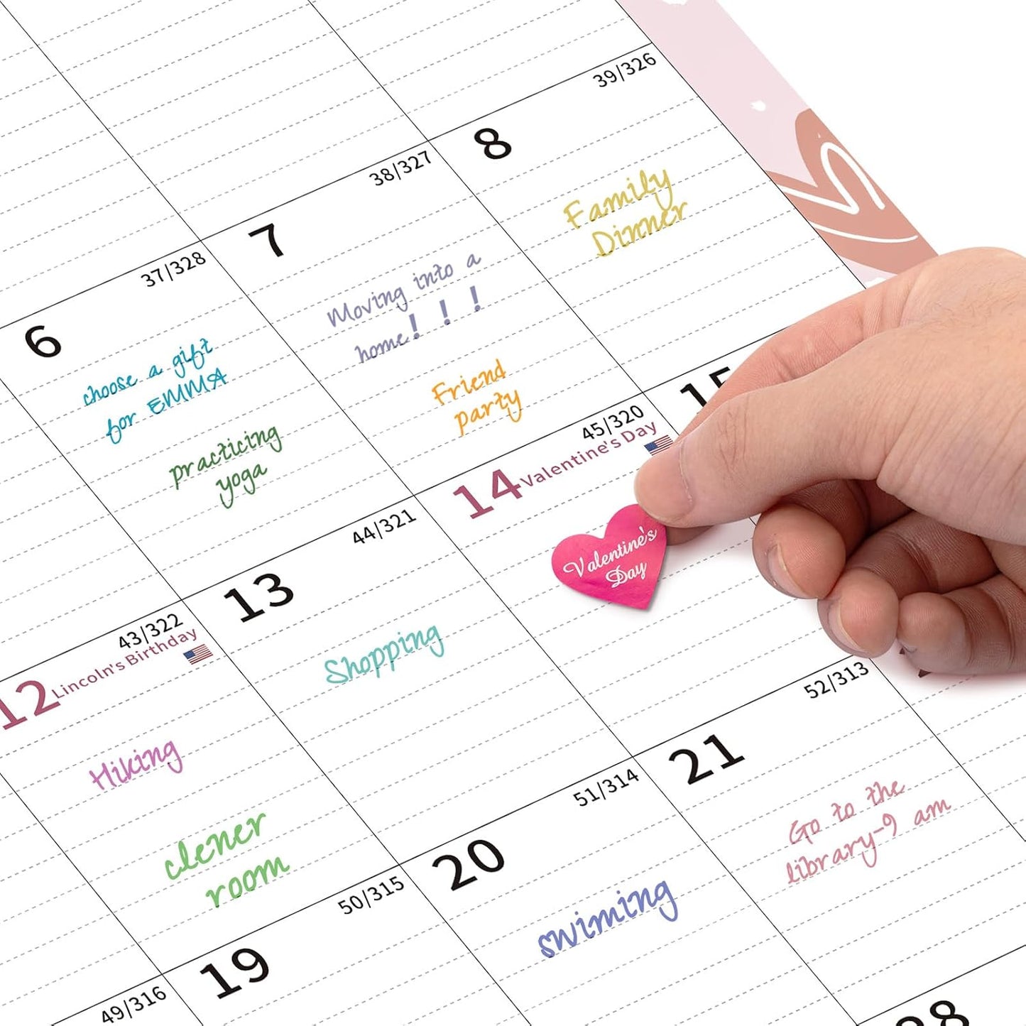 Wall Calendar 2025-2026 Large with Spiral Bound, 18 Month Big Calendar from Jan 2025 to Jun 2026, Vertical Large Monthly Desk Calendar 2025-2026 for Wall, Calendario 2025 (17"x22")