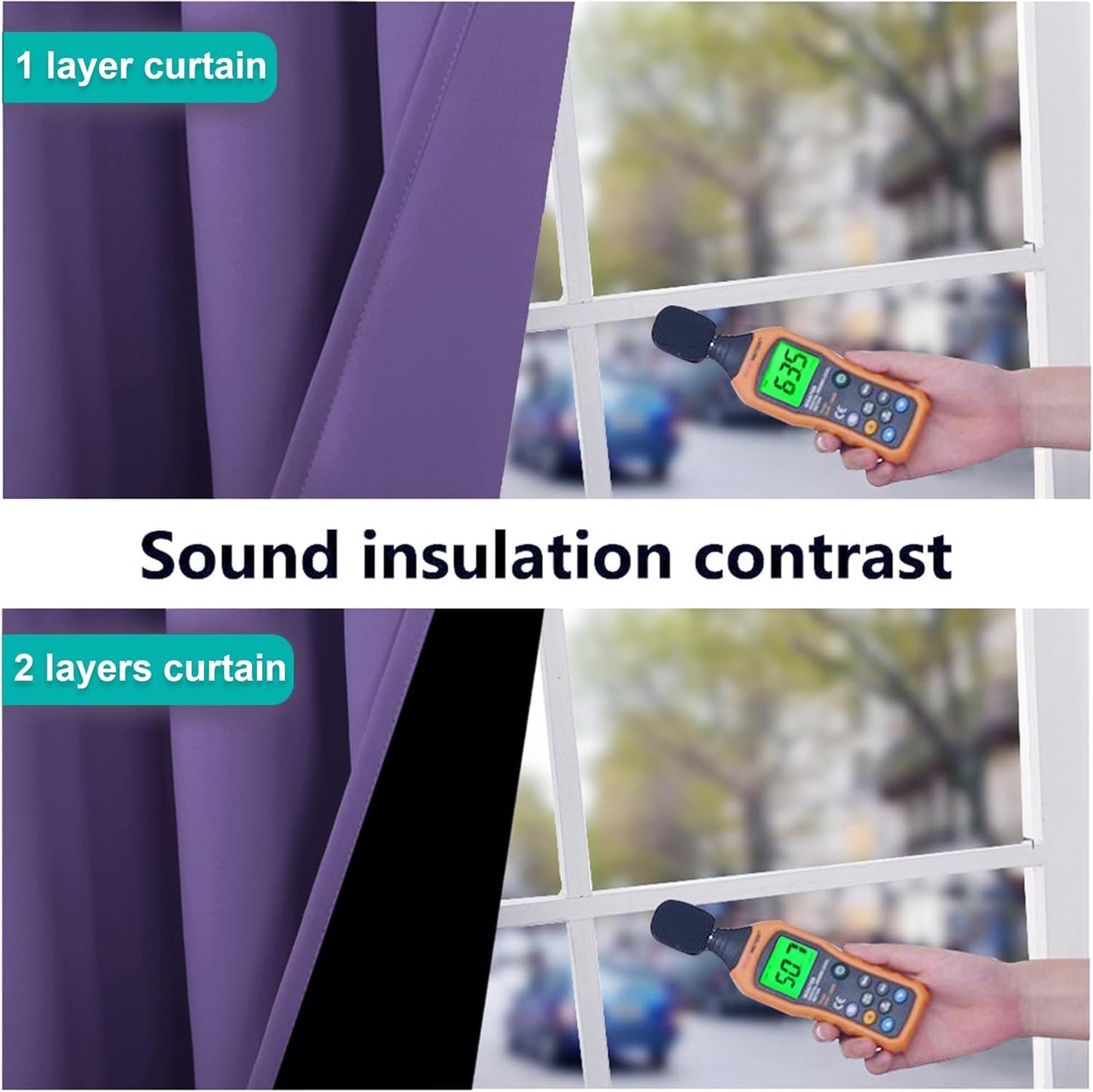 NICETOWN Lilac Purple Full Shade Curtain Panels, Pair of Energy Smart & Noise Blocking Out Blackout Drapes for Dining Room Window, Thermal Insulated Guest Room Lined Window Dressing(42 x 72 inch)