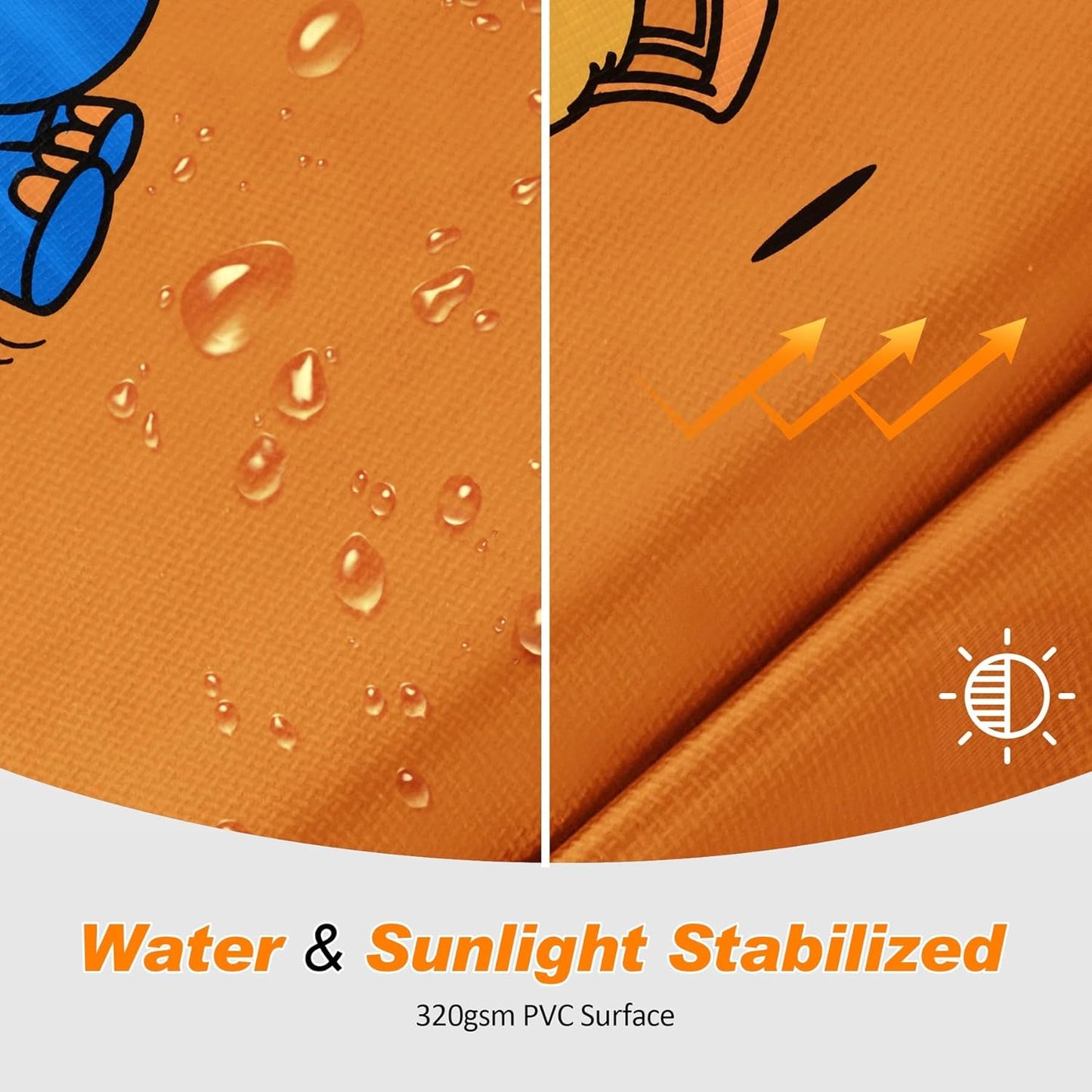 ExacMe Trampoline Pad Replacement 16 15 14 13 12 10 8 Foot, Waterproof Safety Spring Cover Round Frame Pad, No Hole for Pole