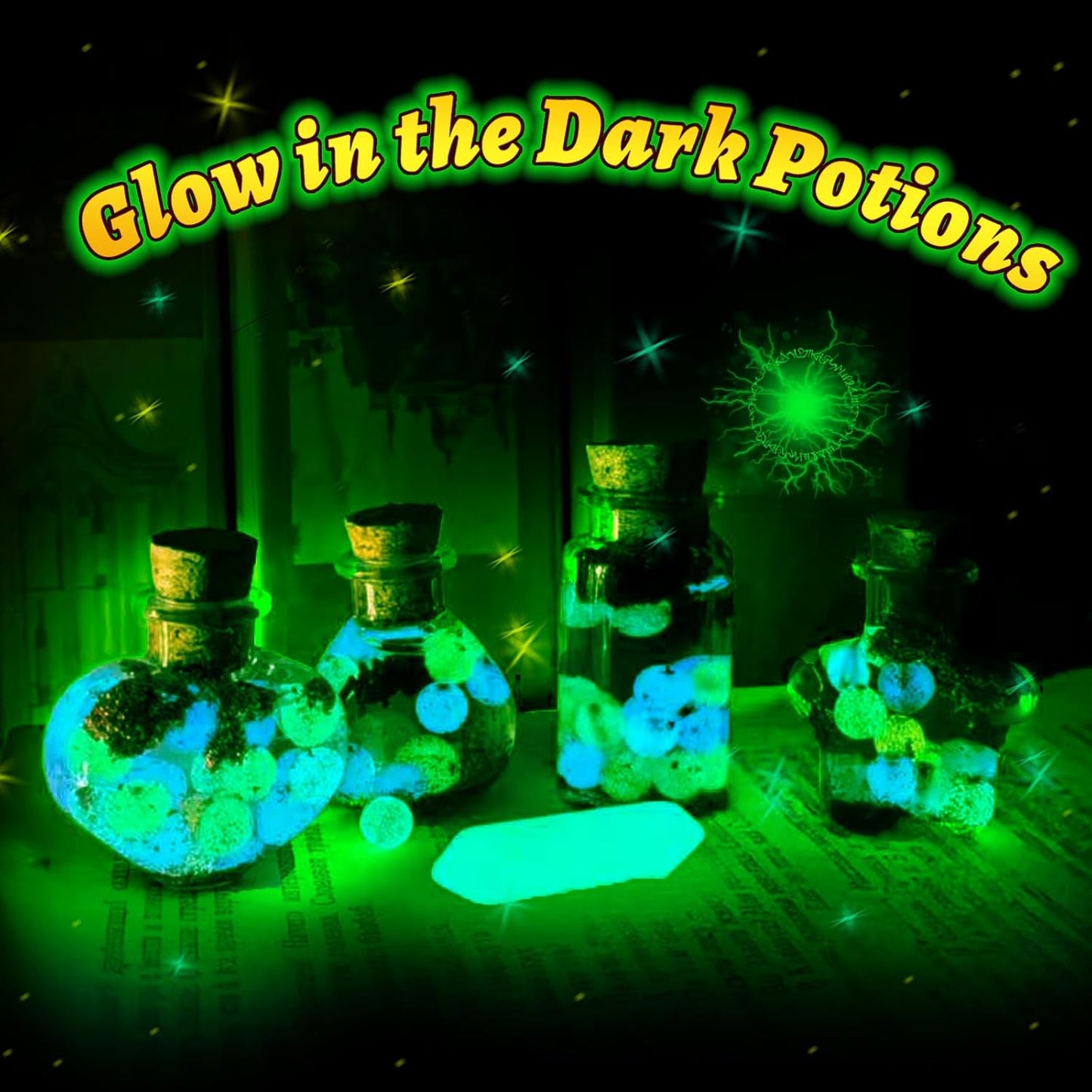 FOMOMDI DIY Magic Crystal Potions Making Kit, Magic Mix 20 Bottles Fairy Wizard Potions, Halloween Christmas Birthday Gift for Girls Kids Ages 6-12