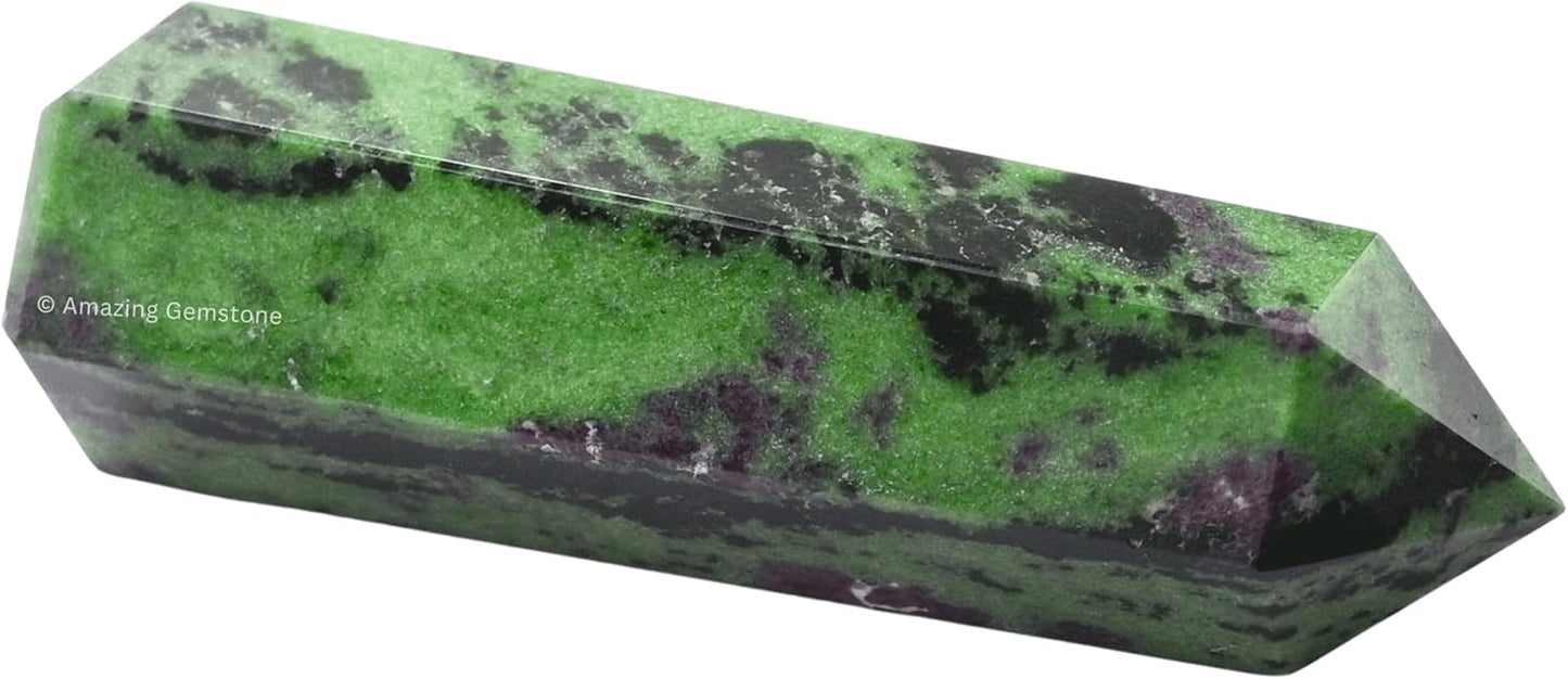 Amazing Gemstone Large Ruby Zoisite Crystal Towers ~ Natural Healing Crystal Point Obelisk for Reiki Healing and Crystal Grid (5.5" to 6" INCH)