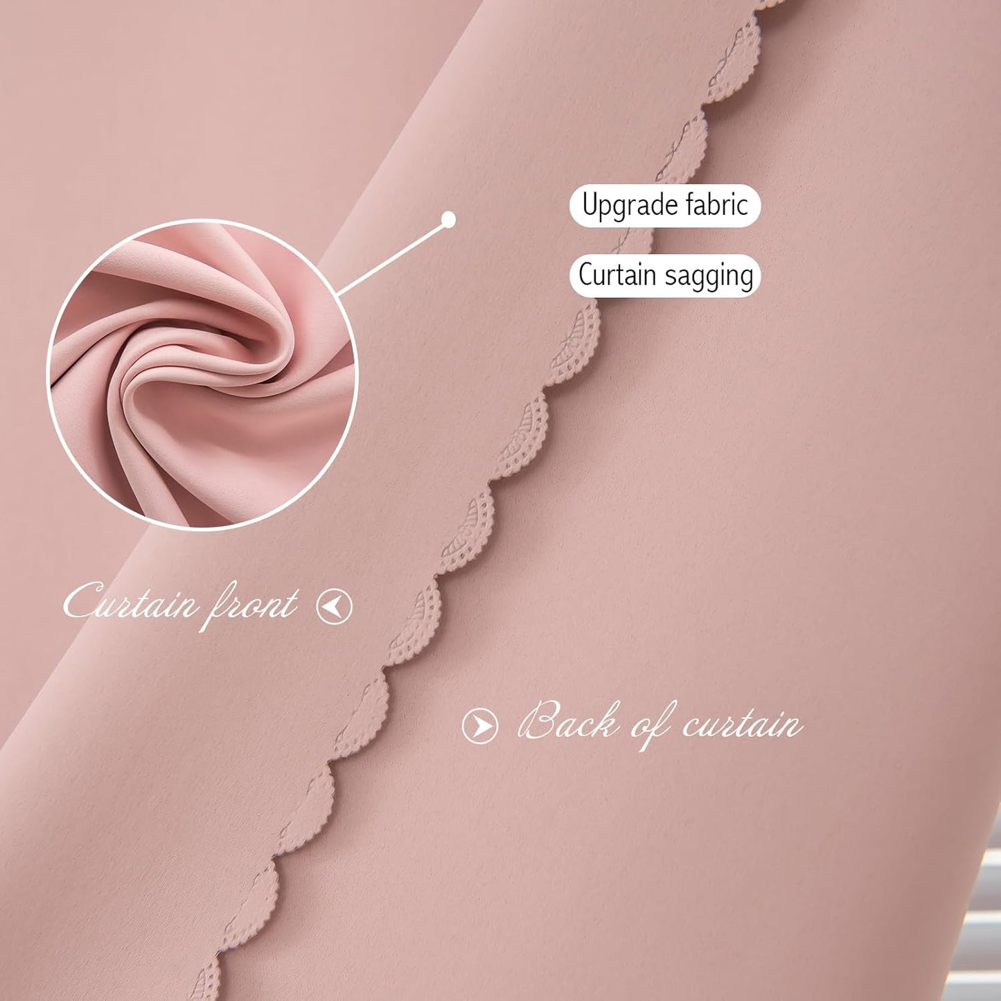 Self Adhesive Blackout Curtains- Stick on Curtains Shades Window Blinds Curtains No Rod Needed Easy to Hang Curtain, Use for Bedroom, Living Room,Roman Shades, 35" W X 79" L, Pink, 1 Panel