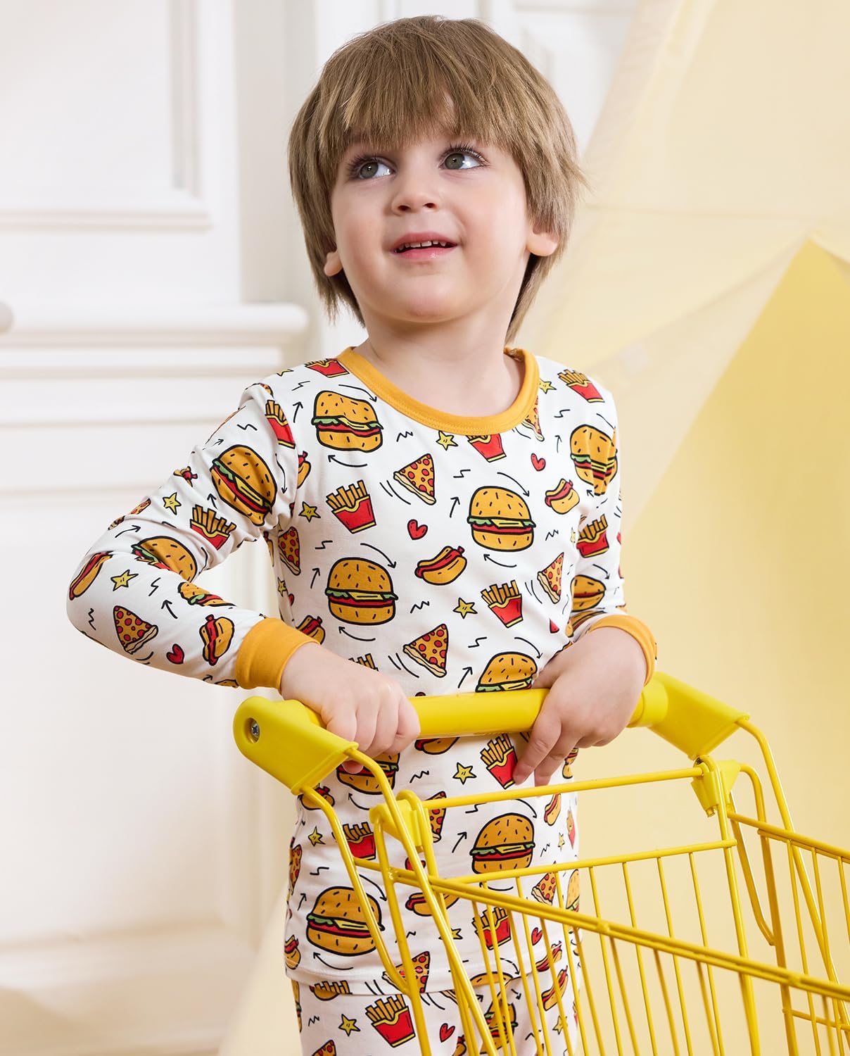 Bamboo Viscose Toddler Pajamas Boys Girls Baby 12M-8Y Pjs Sets Kids 2pcs Snug fit Long-Sleeve Sleepwear