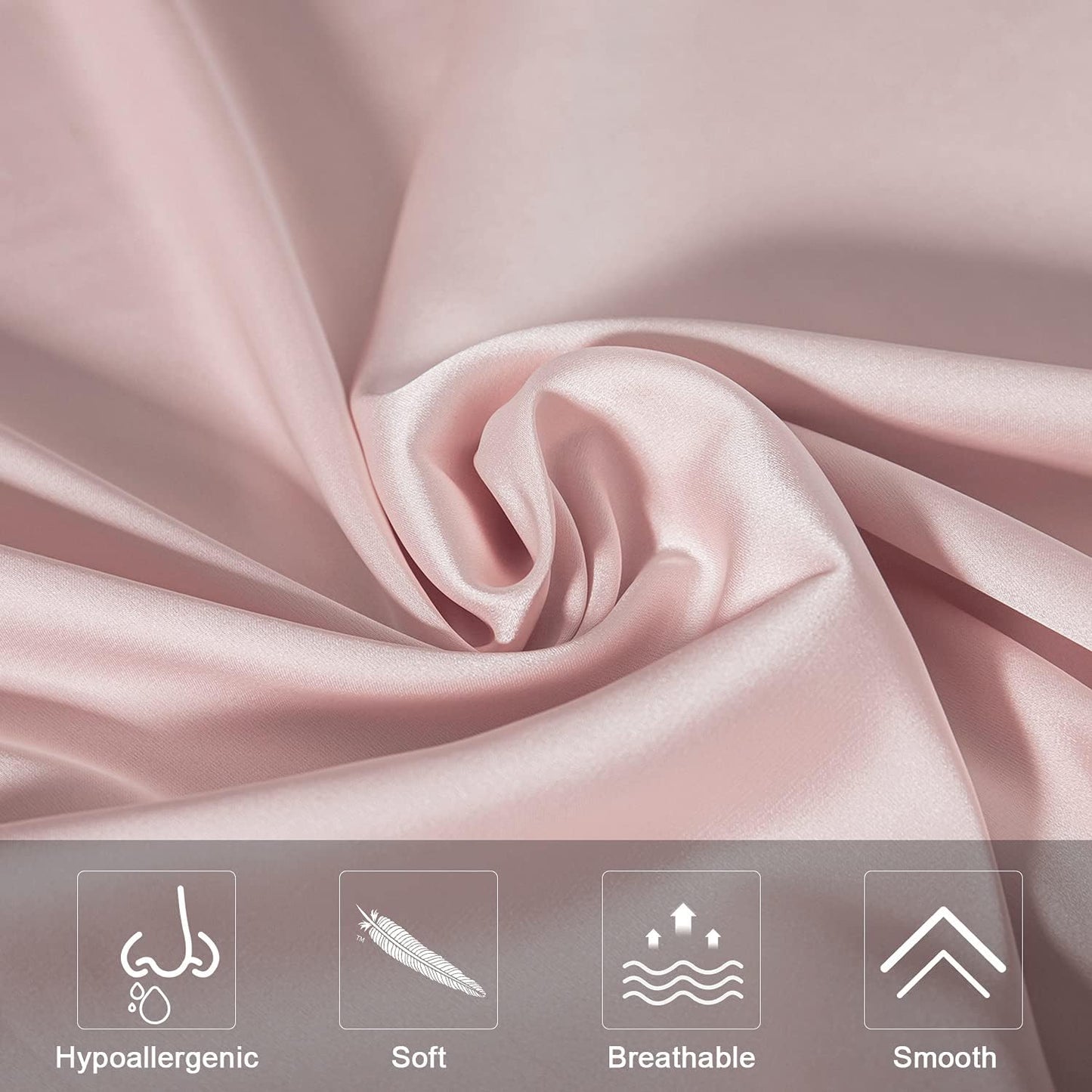 Mulberry Silk Pillowcase for Hair and Skin,Queen Size Cooling Silk Pillow Case with Hidden Zipper,Allergen Proof Dual Sides Soft Breathable Smooth Silk Pillow Cover for Women(Queen,Beige)