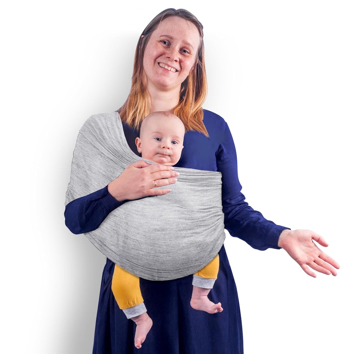 TKKOK Baby Wrap Carrier, Unisex Baby Carrier, Lightweight & Ultra Soft, Easy to Wear Baby Wrap, Perfect for Newborn Toddlers