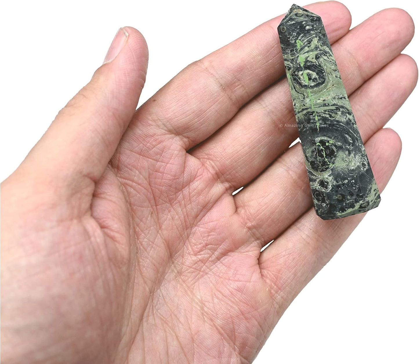 Amazing Gemstone Kambaba Jasper Crystal Towers - Natural Healing Crystal Point Obelisk for Reiki Healing and Crystal Grid (2 Inch to 3 Inch)