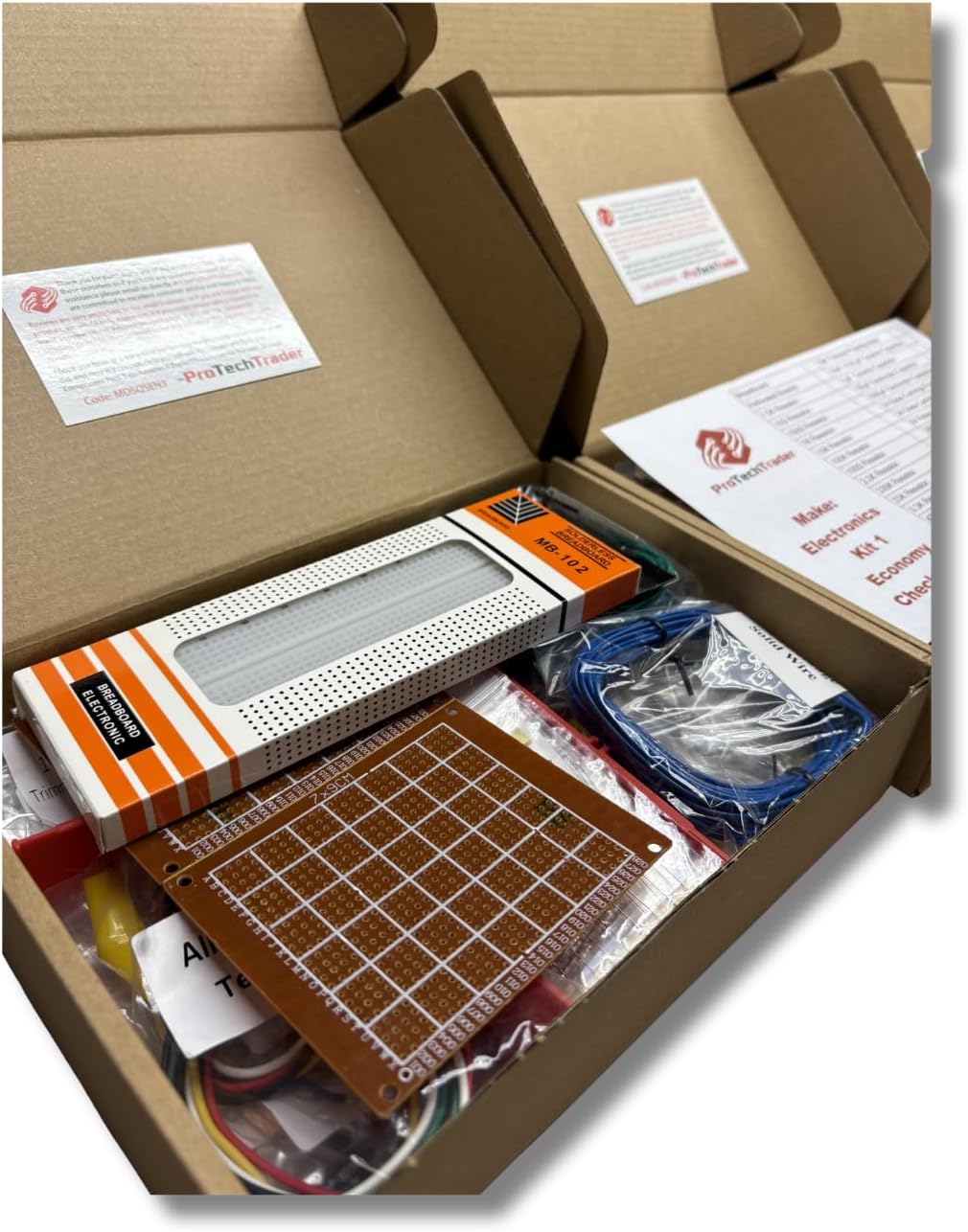 Make: Electronics 3rd Ed Kit 1 Economy - Beginner, Intermediate, & Advanced (Teen - Adult) Component Pack for The Experiments in Make: Electronics 3rd Ed by Charles Platt - Covers Sections 1-3