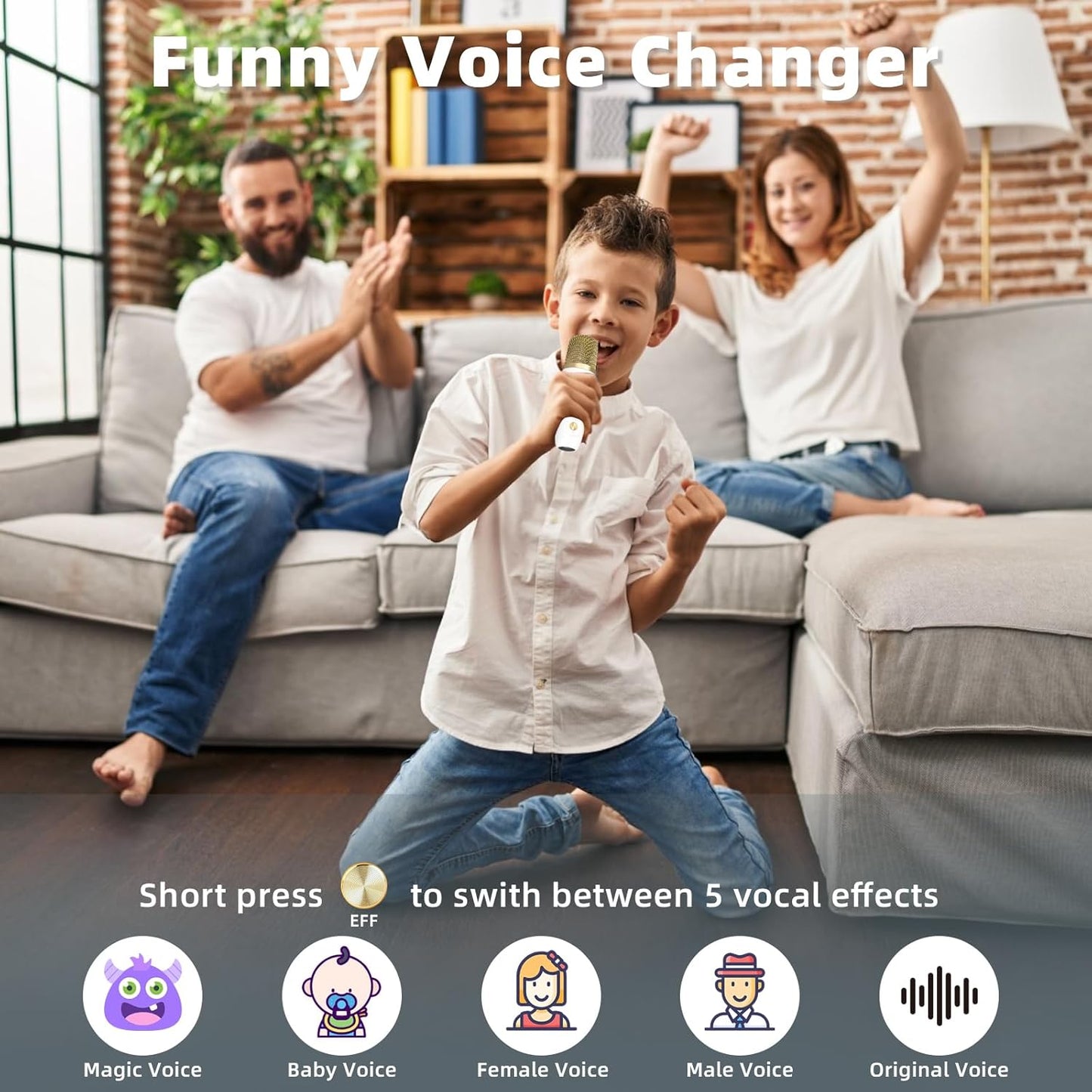 Mini Karaoke Machine for Kids Adult, Portable Bluetooth Karaoke Speaker with 2 Wireless Microphones for Home Party, Great Gifts for Boys and Girls Ages 4, 5, 6, 7, 8,9,10,11, 12+ Years Old