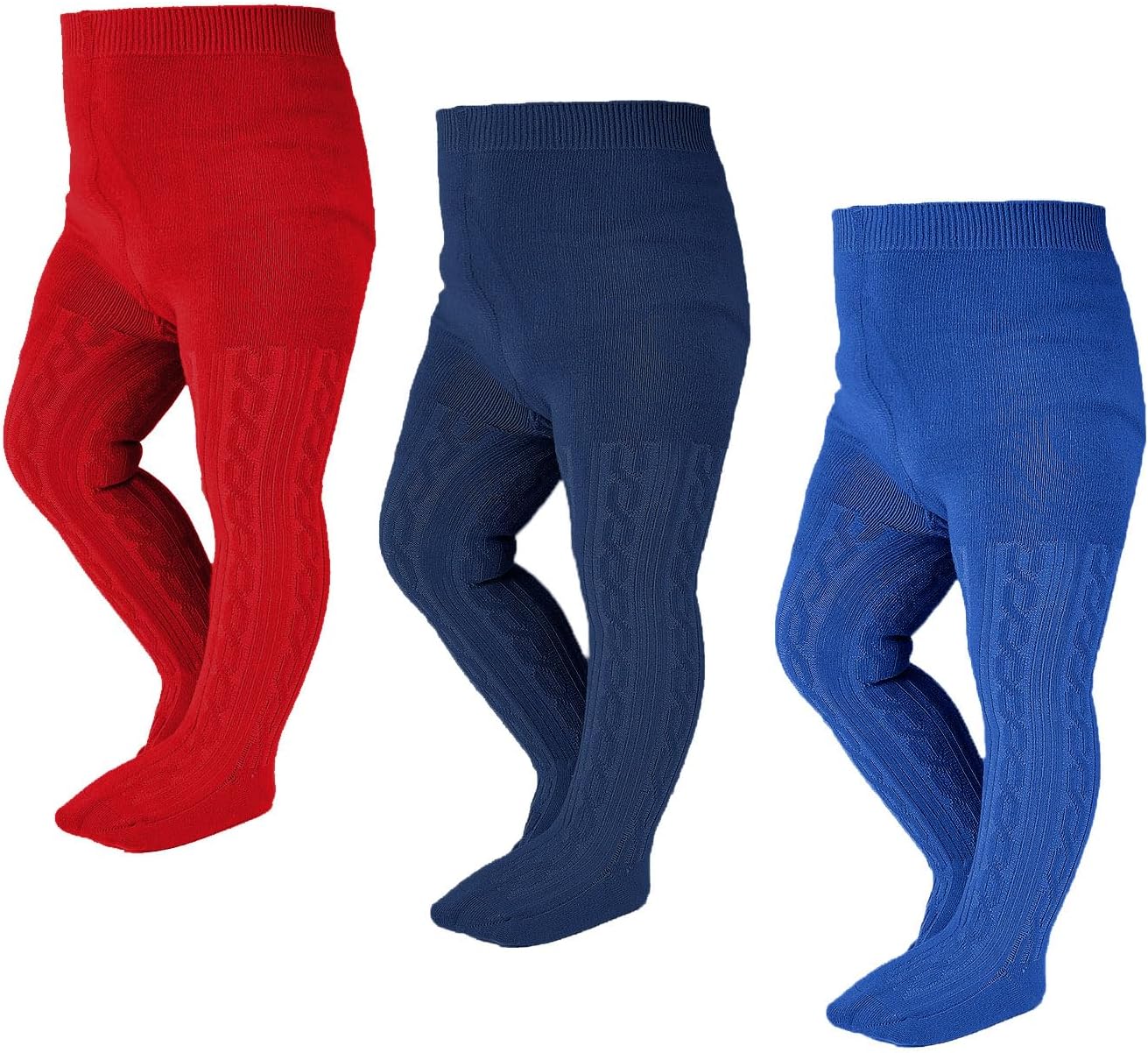 EPEIUS Baby Girl Tights Thick Cable Knit Leggings Stockings Cotton Pantyhose for Newborn Infant Toddler 3/4/5/6 Pack