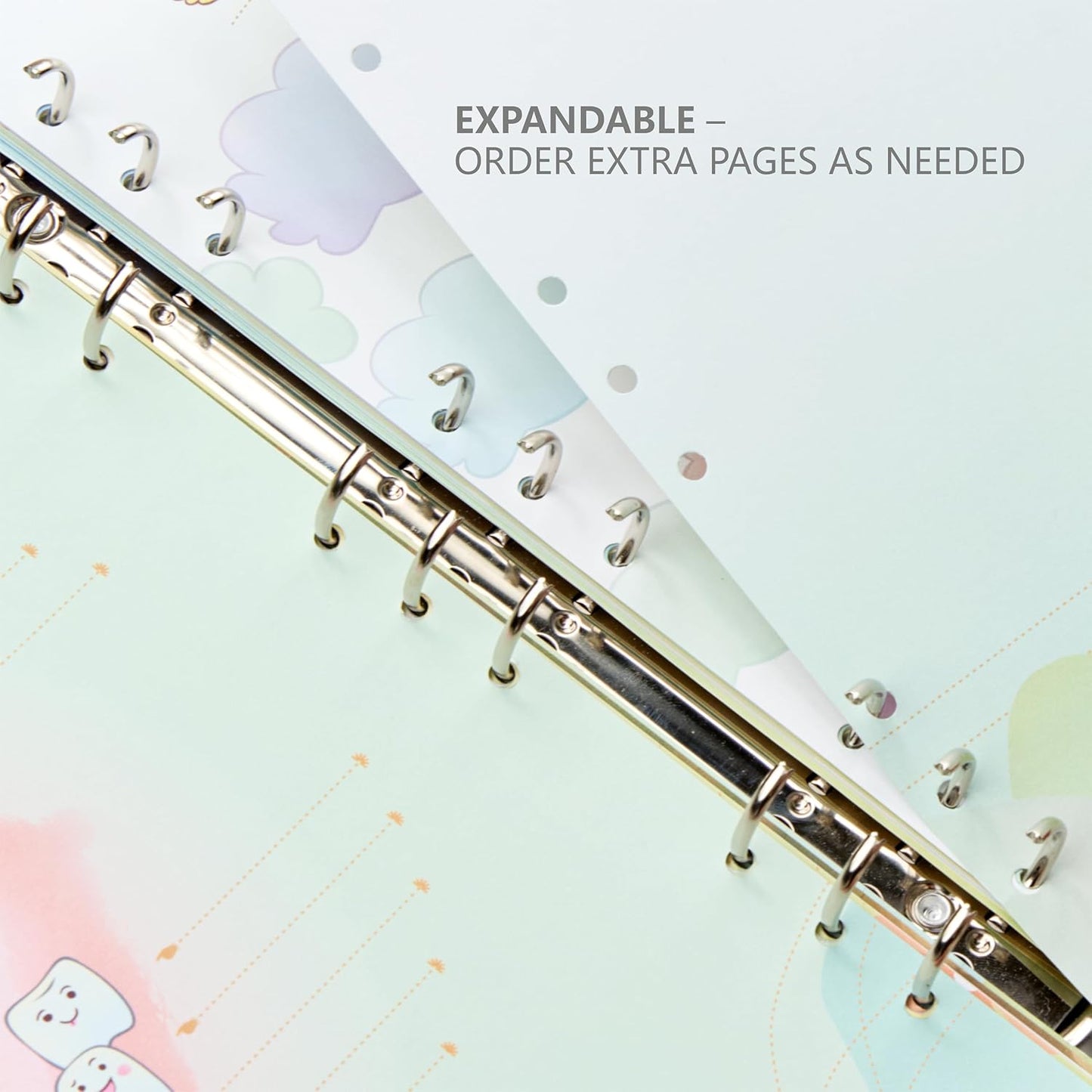 Leather-Bound Baby Memory Book Boy Girl - Beautiful Baby Scrapbook Album with Monthly Milestone Stickers | Loose-Leaf Elephant Baby Book Memory Keepsake Journal for Newborns