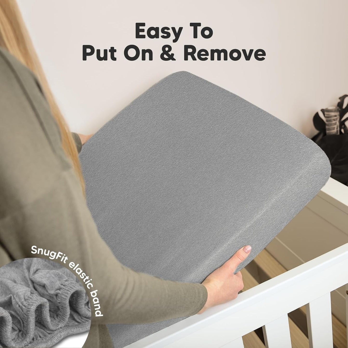 KeaBabies 2-Pack Organic Crib Sheets for Boys, Girls - 52x28 Fitted Crib Mattress Sheet Neutral, Breathable Jersey Cotton Cover for Baby Bed, Toddler Mattress, Soft & Cute Prints (Storm)