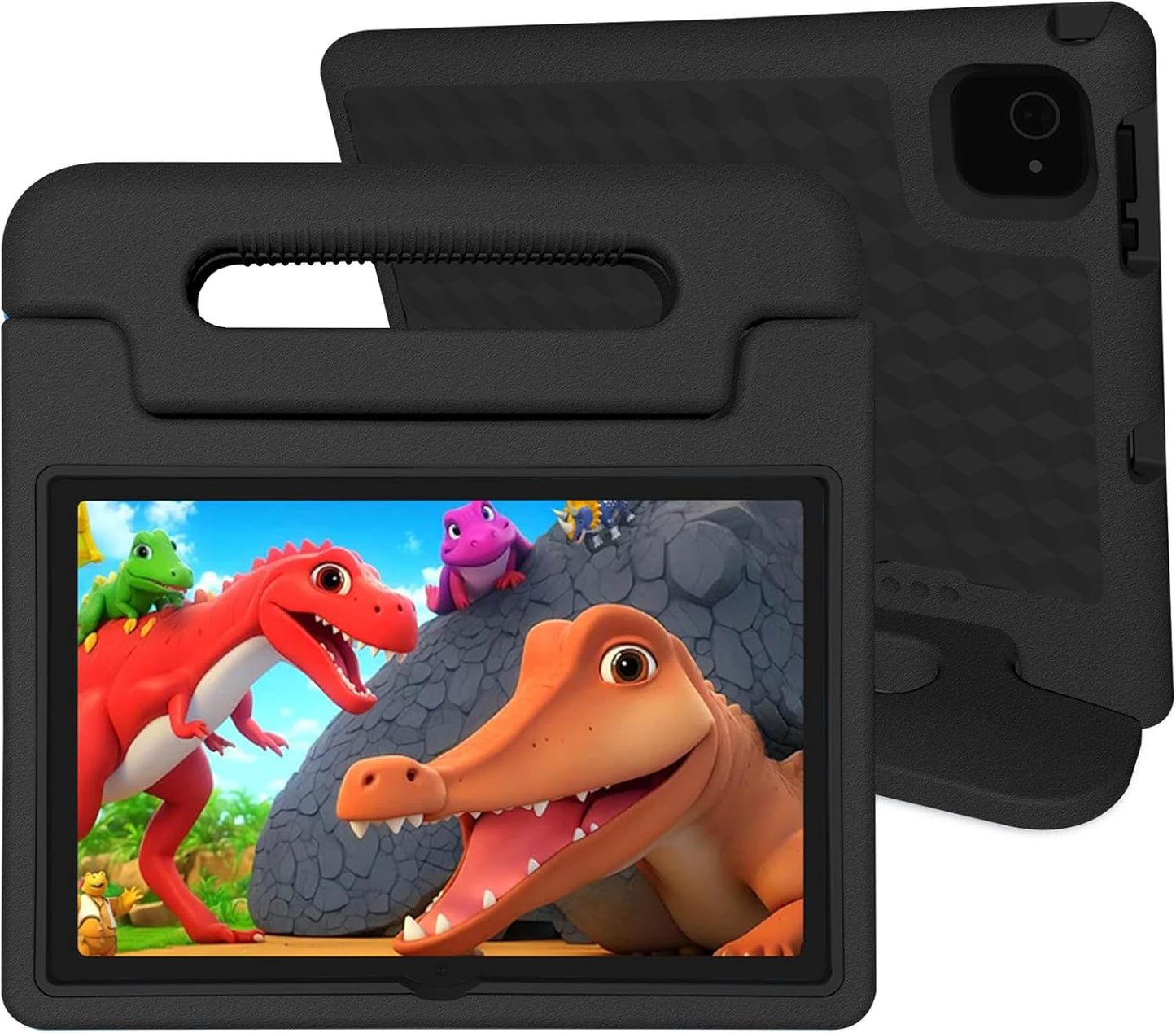 Tablet for Kids Age 3-12 10.1 inch Android 14 6000mAh 8GB RAM+64GB ROM(Expandable to 1TB Kids Tablet WiFi6 Google Kids Space Parental Control 1280 * 800 HD Screen - Black