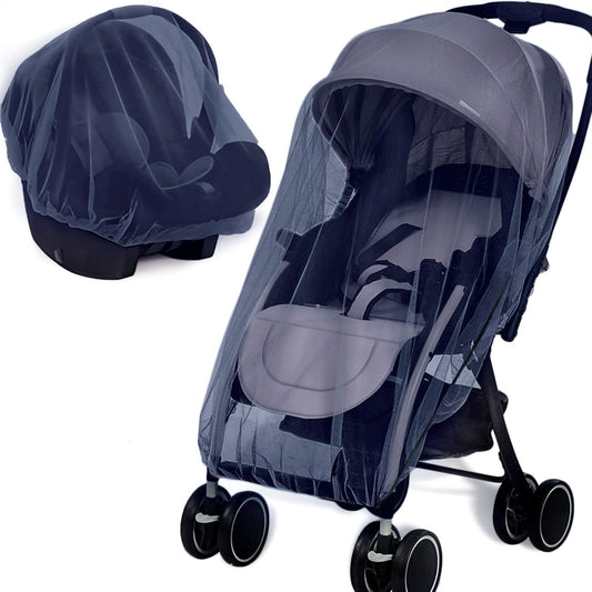 Mosquito Net for Stroller 2Pack - Protective Baby Mosquito Bug Net for Strollers, Bassinets, Cradles, Playards, Pack N Plays and Portable Mini Crib (Navy)