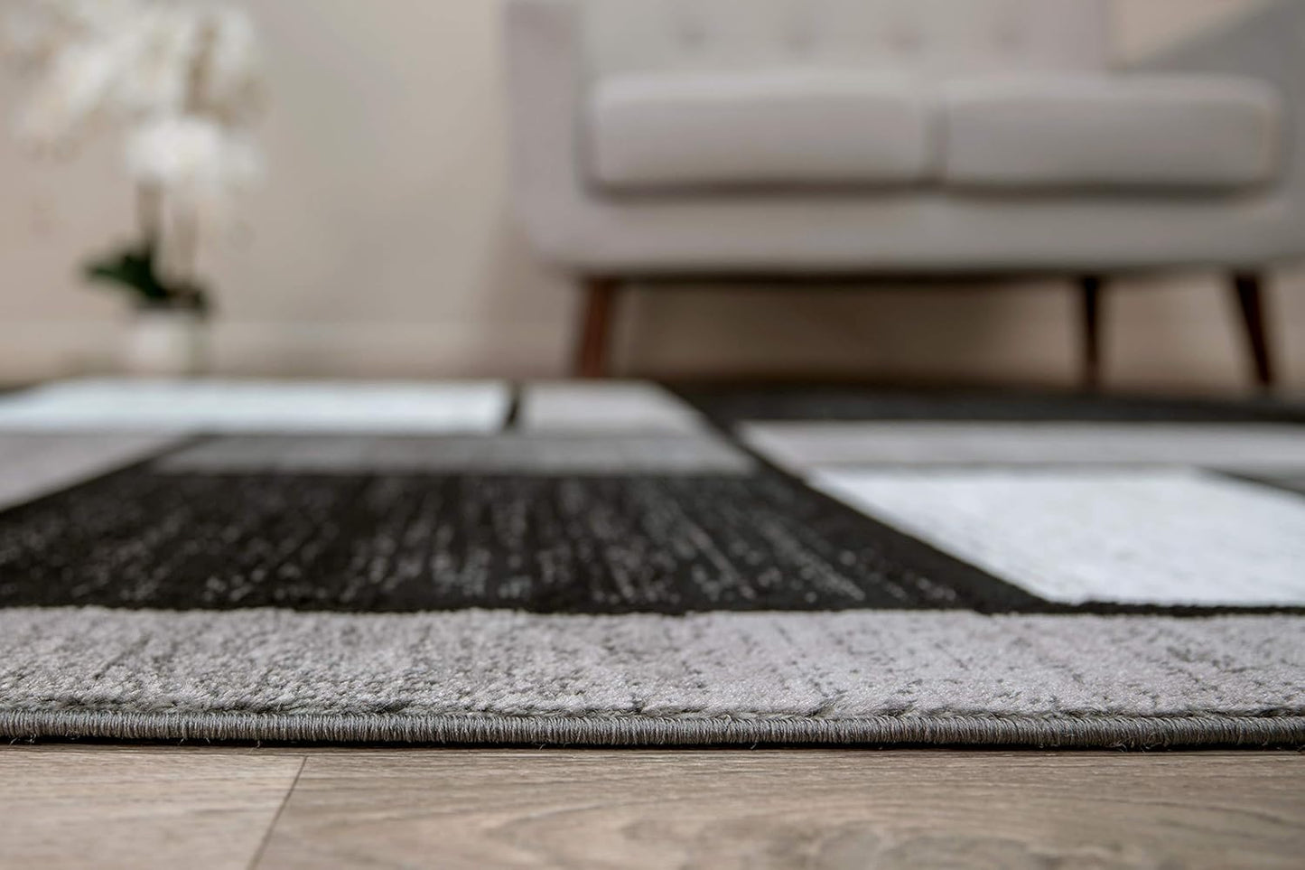 Rugshop Contemporary Modern Boxes for Home Office,Living Room,Bedroom,Kitchen Non Shedding Area Rug 2' x 3' Gray