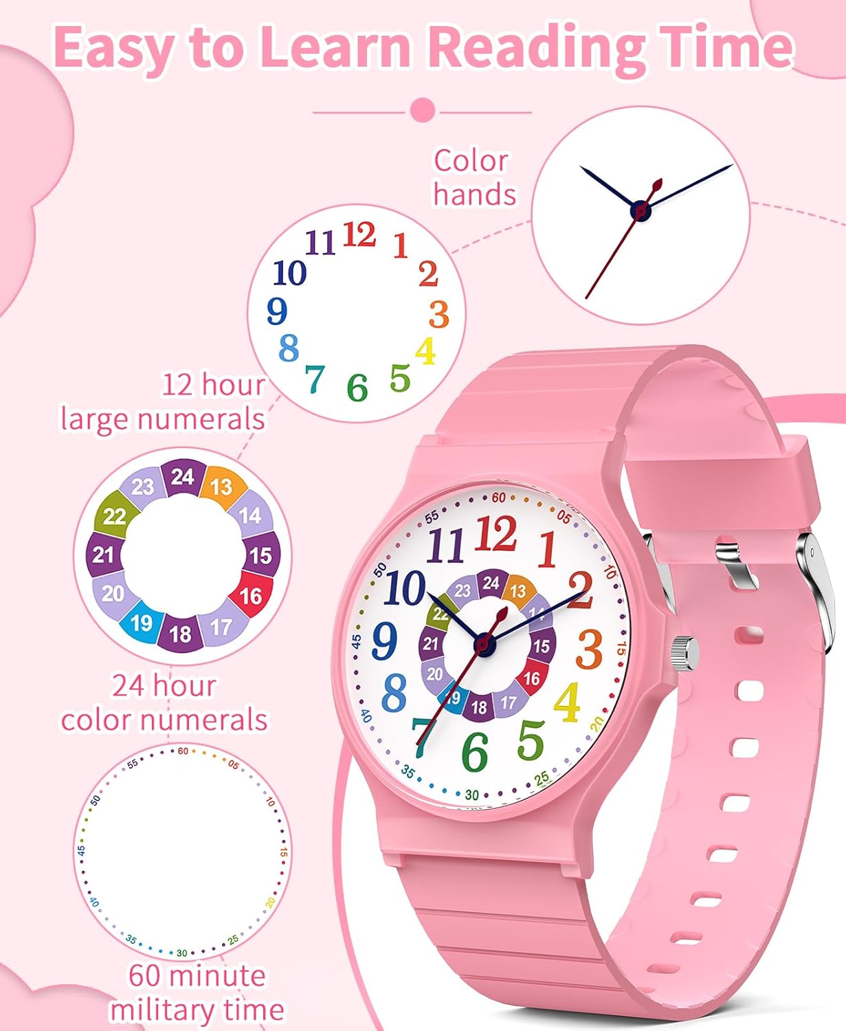 Kids Analog Watch Boys Girls, 30M Waterproof, Sports Watch for Boys, Easy to Read Children's Thin Dial Wrist Watches with Soft Band, for Ages 5-15 Kids Great Birthday Gifts Christmas Day