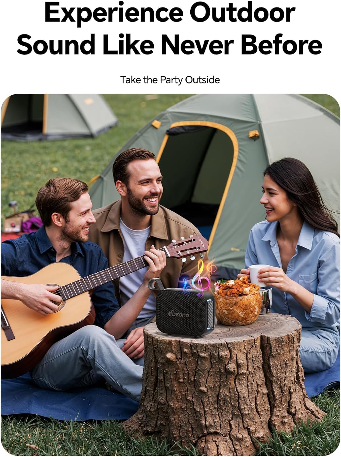 Portable Bluetooth Speaker Waterproof Wireless: IPX5 HD Sound Up to 24H Playtime, Birthday White Elephant Gifts Stocking Stuffers for Adults Teens Women Men, Cool Electronics for Outdoor Travel-Black