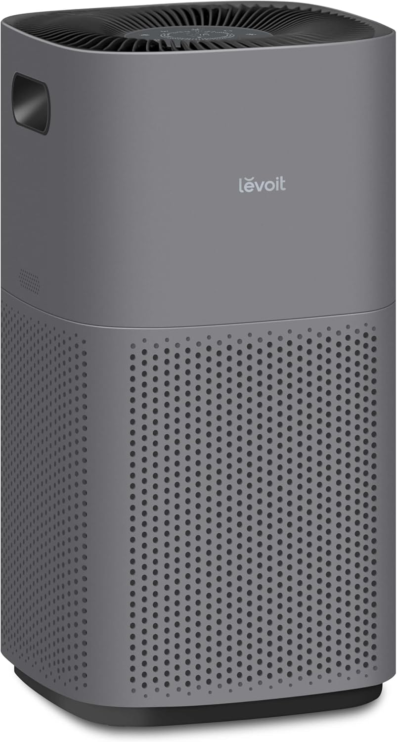 LEVOIT Air Purifiers for Home, Large Rooms Up to 2933 Ft² With HEPA Sleep Mode, AHAM VERIFIDE, Smart WIFI, PM2.5 Monitor, 3-in-1 Filter For Smoke, Pet Allergies, Dust, Alexa Control, Core 600S-P, Gray