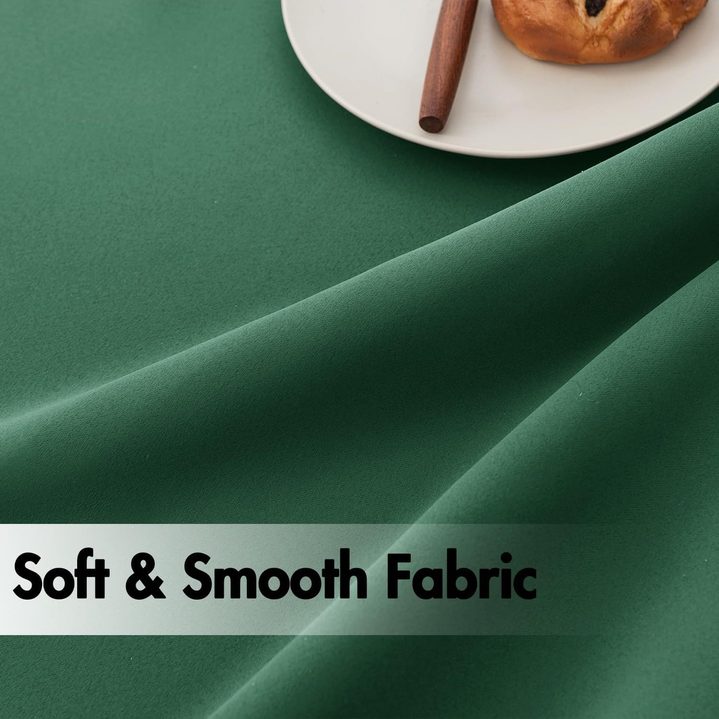 ANRODUO Back Tab Blackout Curtains for Bedroom Living Room, Rod Pocket Pinch Pleated Thermal Insulated Room Darkening Curtains 96 Inches Long 2 Panels, Hunter Green, 42 x 96 Inch