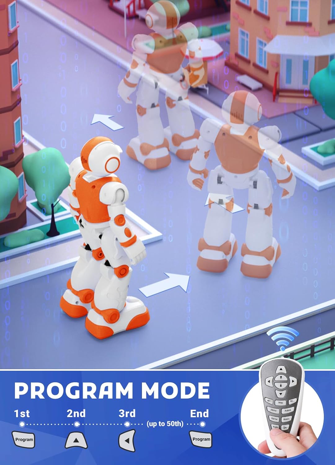 Robot Toys for Kids,Programmable Remote Control Smart Walking Dancing Robot Toy with Gesture & Sensing for Age 4 5 6 7 8 9 10 Year Old Boys for Birthday Present,Orange