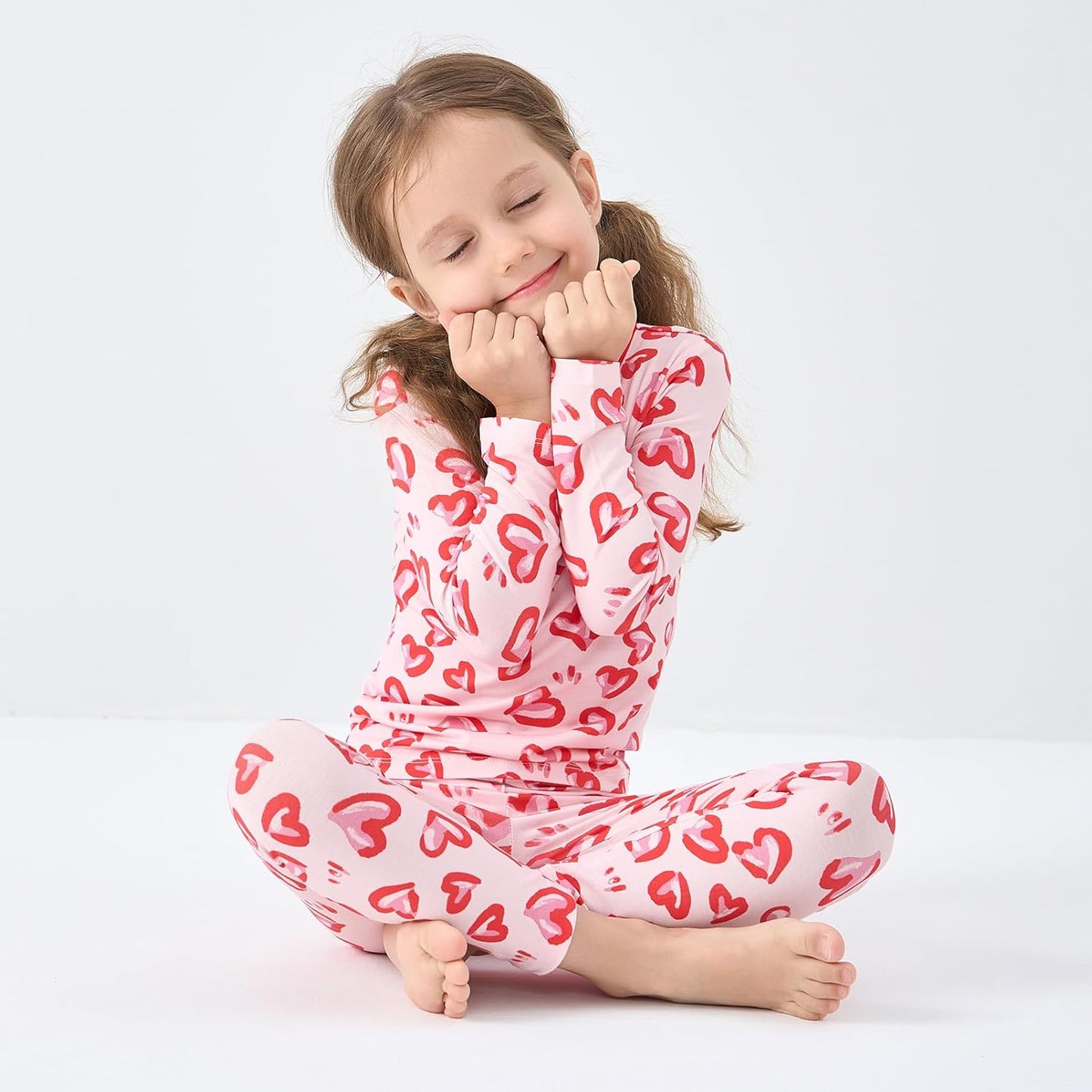 pureborn Baby Viscose From Bamboo Pajamas Set Pjs - Kids Toddler Girl Snug Fit Viscose Sleepwear 2pcs 18M-8Y