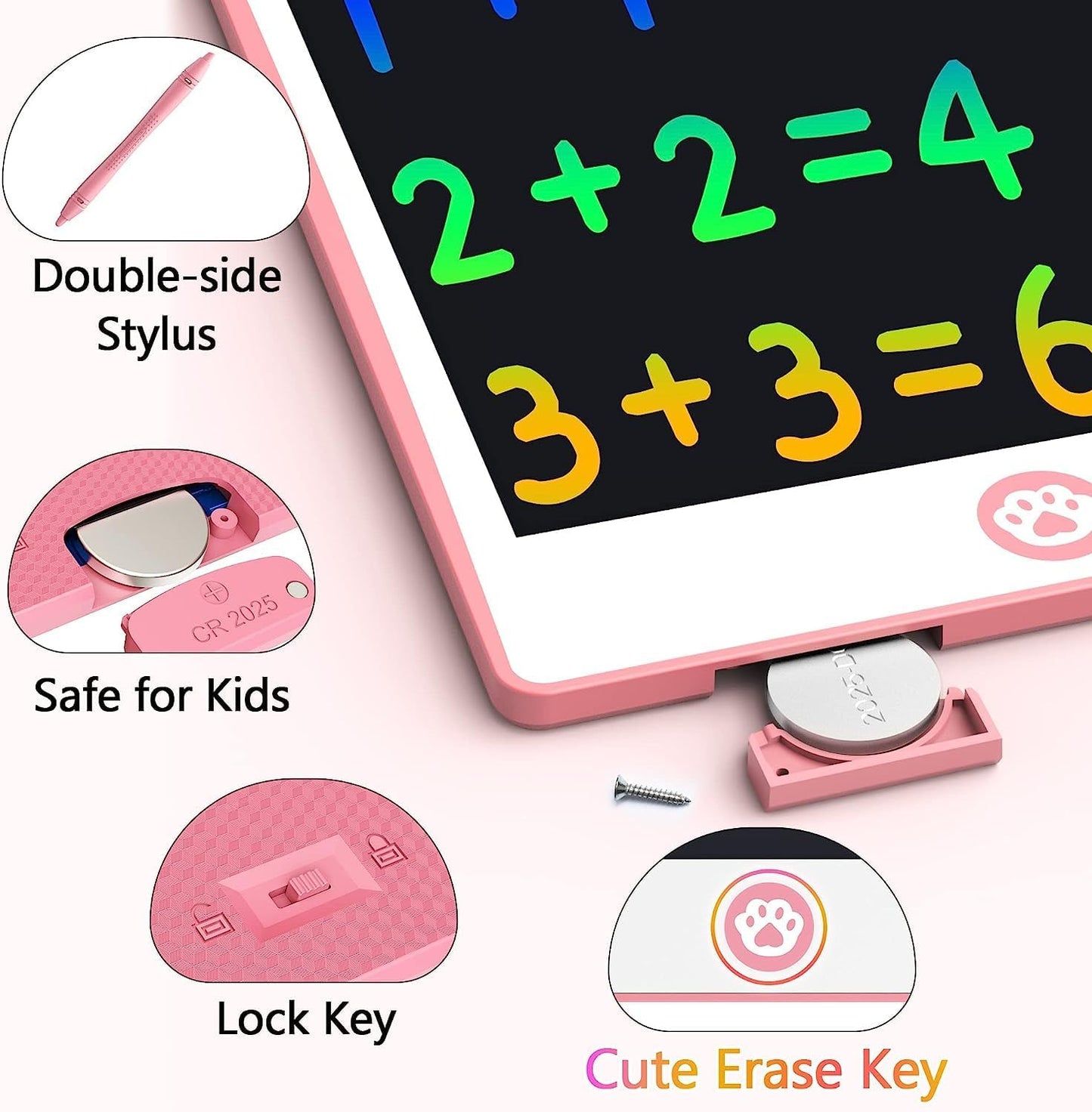 Hockvill LCD Writing Tablet for Kids 8.8 Inch, Toys for Girls Boys Drawing Pad for 3 4 5 6 7 Year Old Kids Toys, Children’s Day Gift Toddler Doodle Board Travel Essentials, Birthday Gift for Children