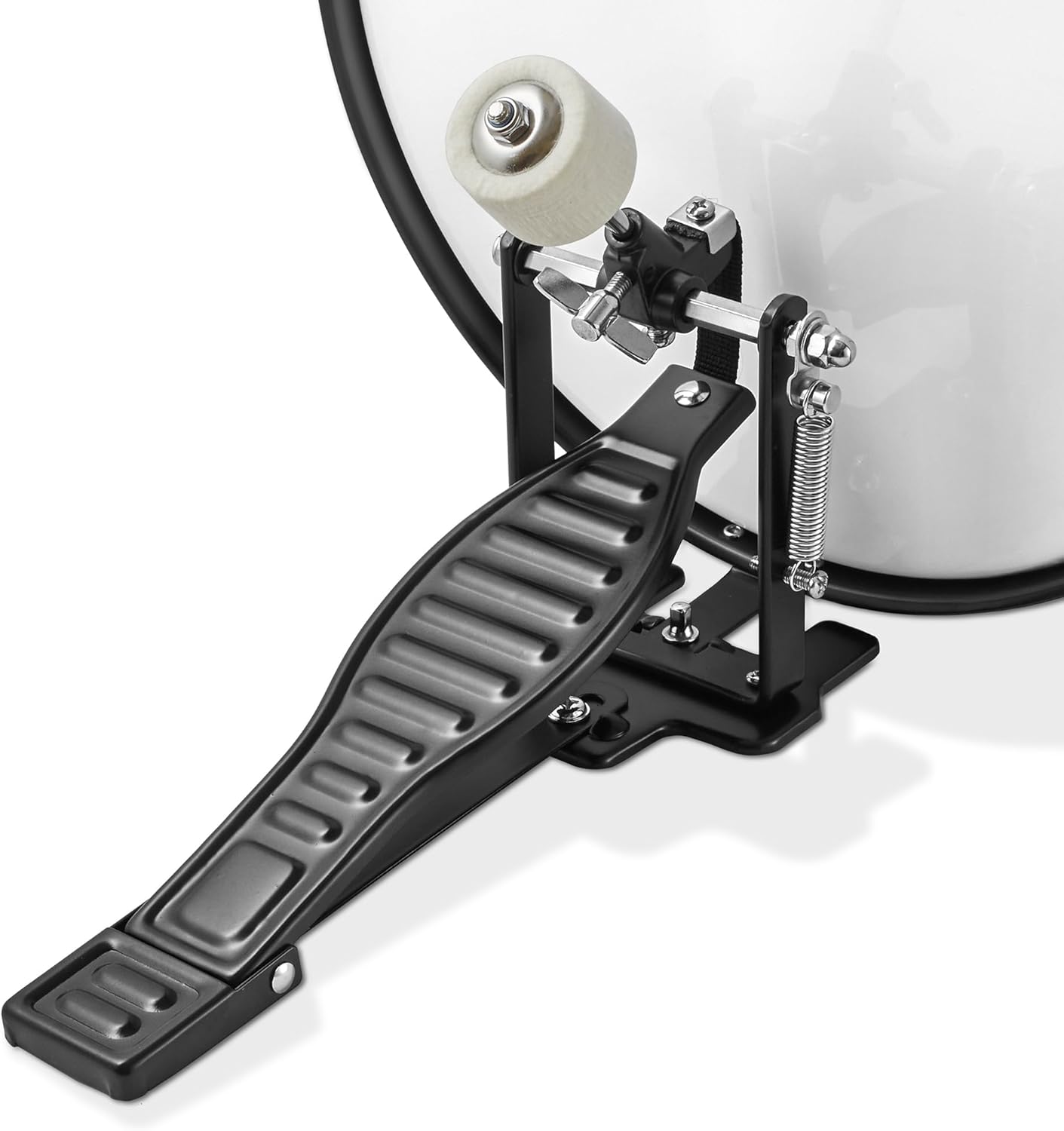 Gammon 3-Piece Junior Drum Set with Throne - Silver, Complete Beginner Kit with Bass Drum, Toms, Cymbal, Pedal, and Drumsticks