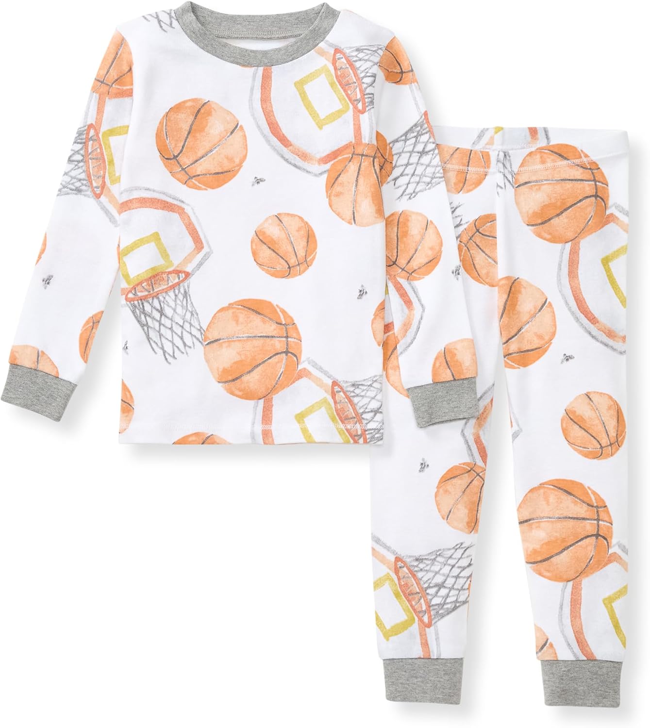 Burt's Bees Baby Boys' 2-Piece Long Sleeve Tee and Pants Organic Cotton Pajama Set