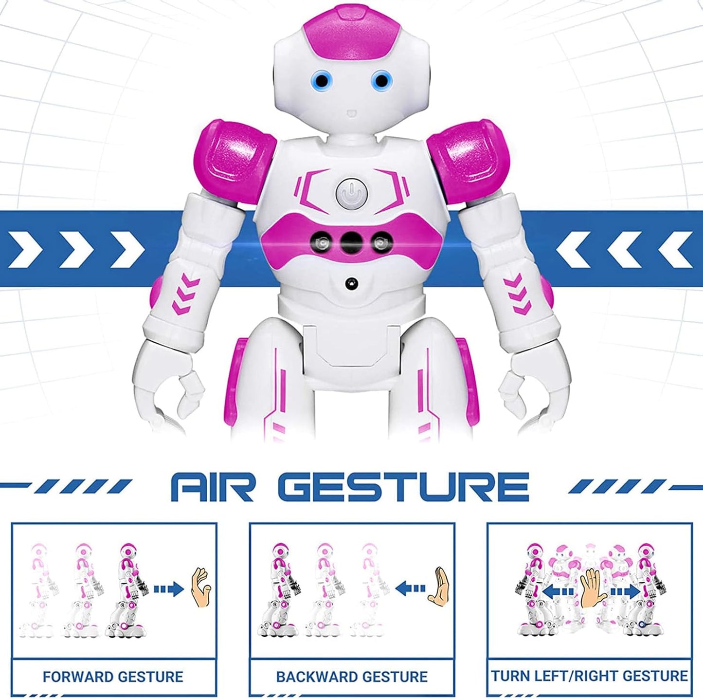 KingsDragon RC Robot Toys for Kids, Gesture & Sensing Programmable Remote Control Smart Robot for Age 3 4 5 6 7 8 Year Old Boys Girls Birthday Gift Present