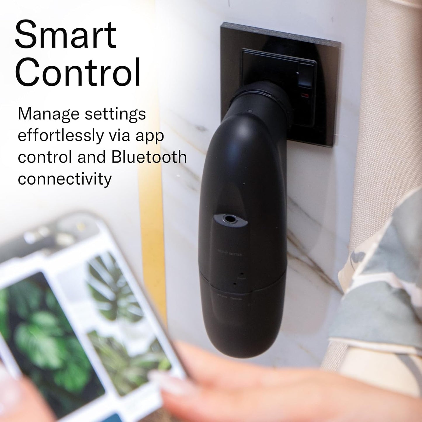 Scent Better Plug in Essential Oil Waterless Diffuser for Home, Hotel, Spa, Office with 500 sq ft Coverage - Includes Free Linen Breeze (Black)