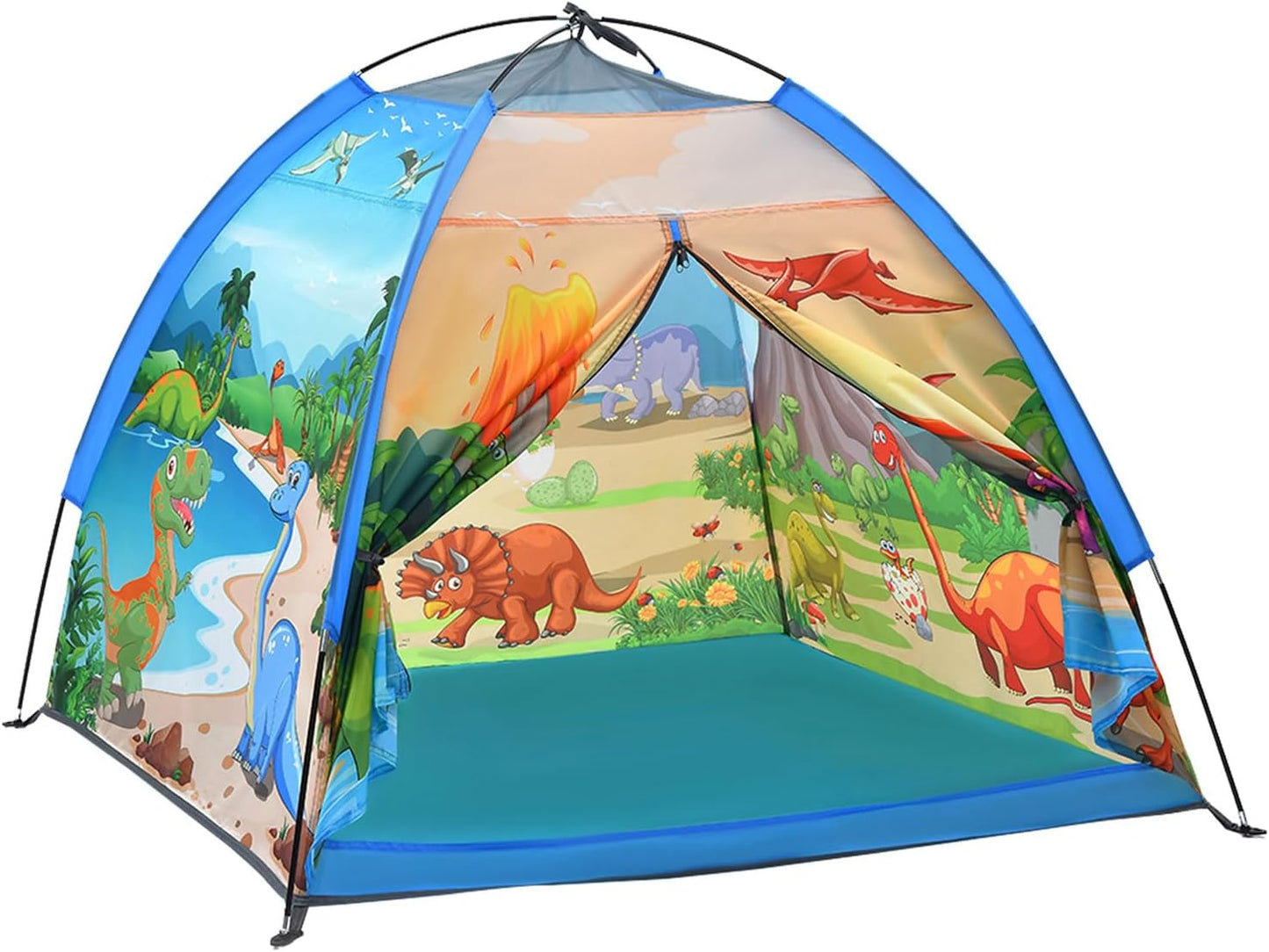 Kids Play Tents,the World of Dinosaurs Tents for Kids Indoor/Outdoor fun, Dinosaurs Dome Playhouse for Boys & Girls,Durable and Breathable Premium Material, Perfect Kid’s Gift- 47" x 47" x 43"