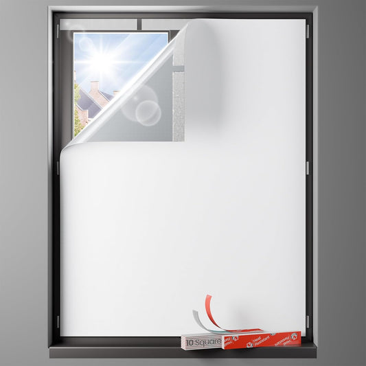 Sumobaby Blackout Curtains for Bedroom 35"x60" Portable No Drill Black Out Window Cover with Upgraded Hook&Loop Tapes,100% Blackout Shades,Thermal Insulated Blinds for Bedroom,Nursery(1 Panel,White)