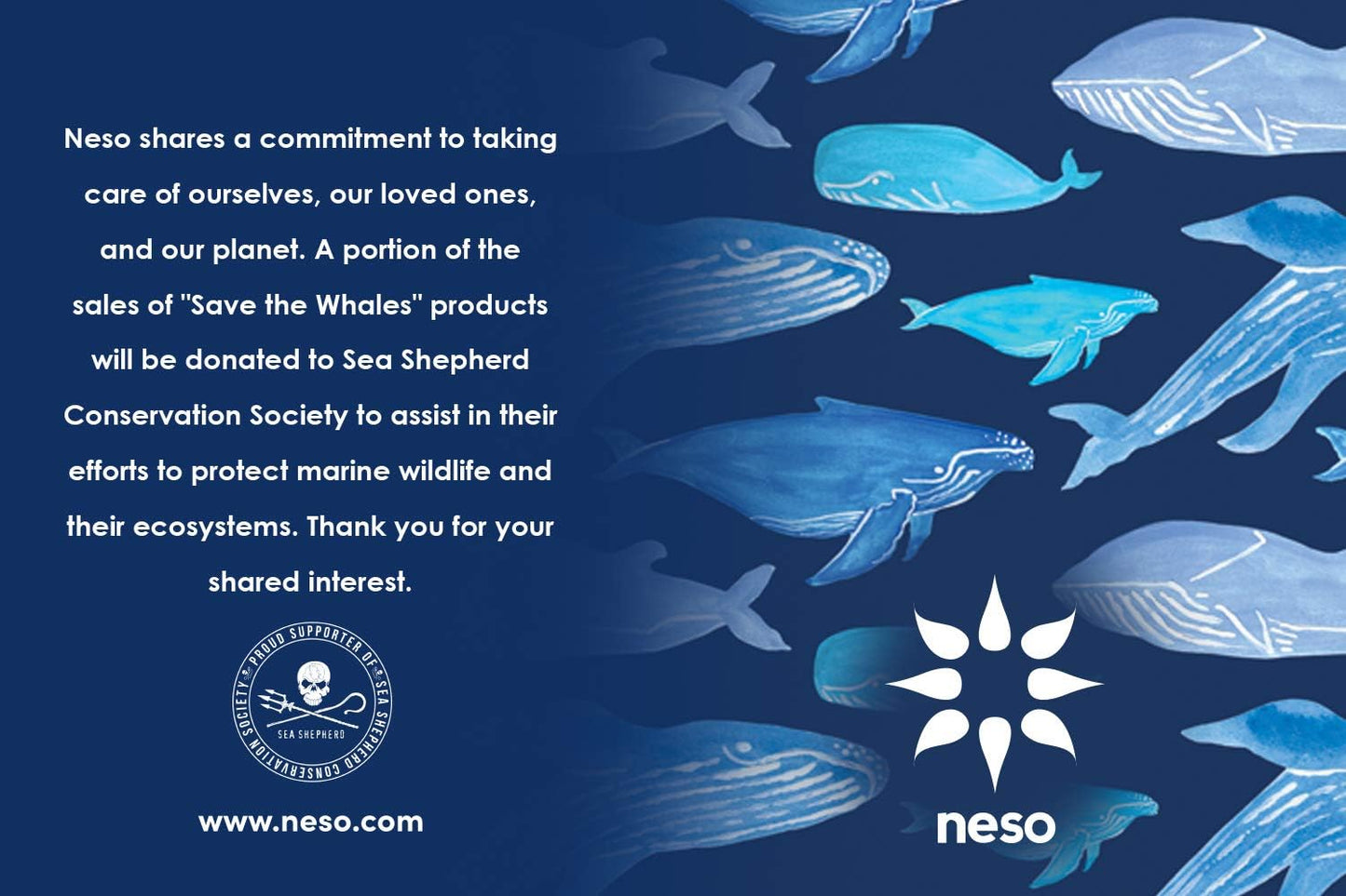 Neso Tents Beach Tent with Sand Anchor, Portable Canopy Sunshade - 7' x 7' - Patented Reinforced Corners (Whales)