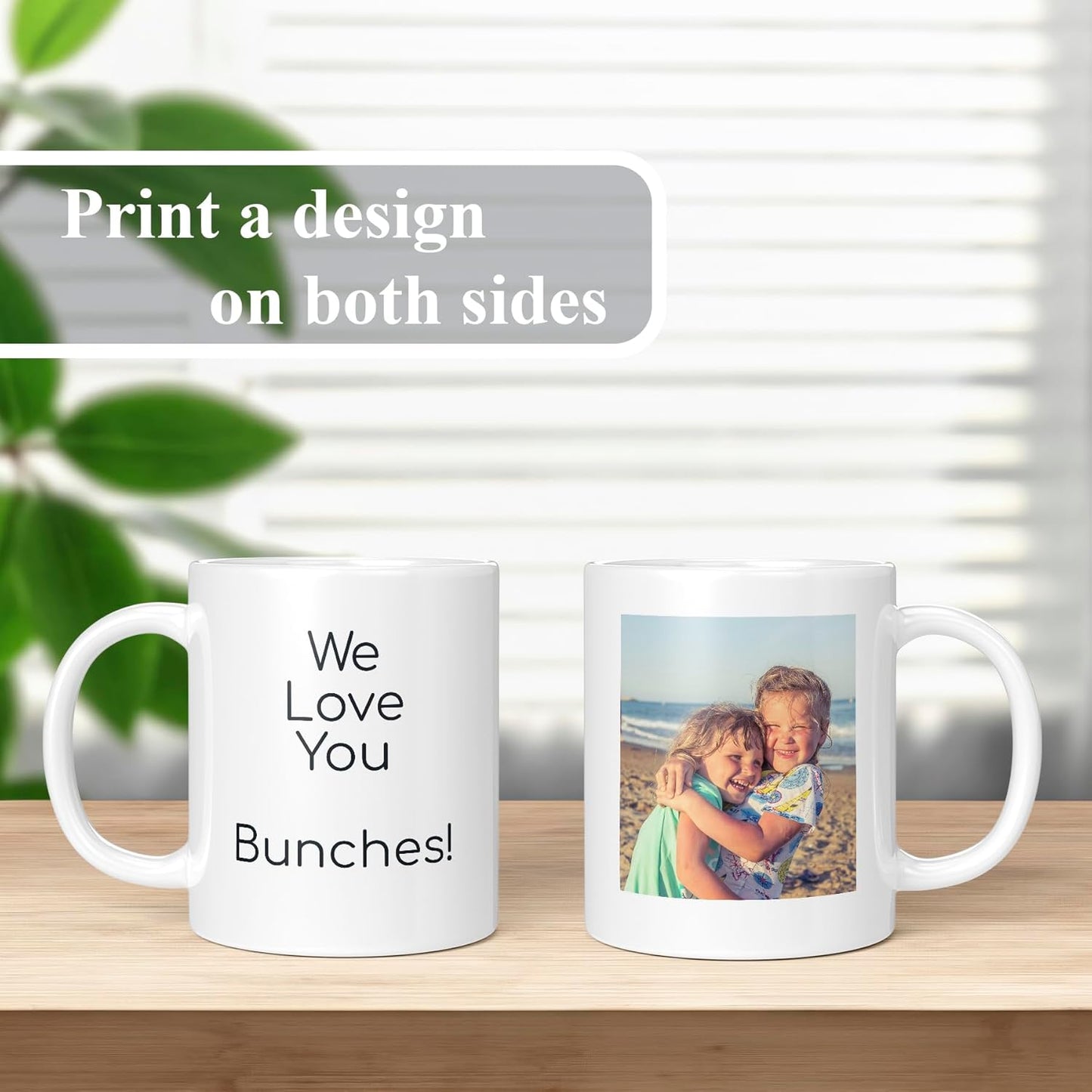 Personalized Coffee Mug, Custom Photo Text 11 Oz Ceramic Mug, Customized Picture Name Tea Cup, Unique Gift Idea, Taza Cafe Personalizadas Fotos, Cute Custom Gifts Mom Women Men, Father's Day, White