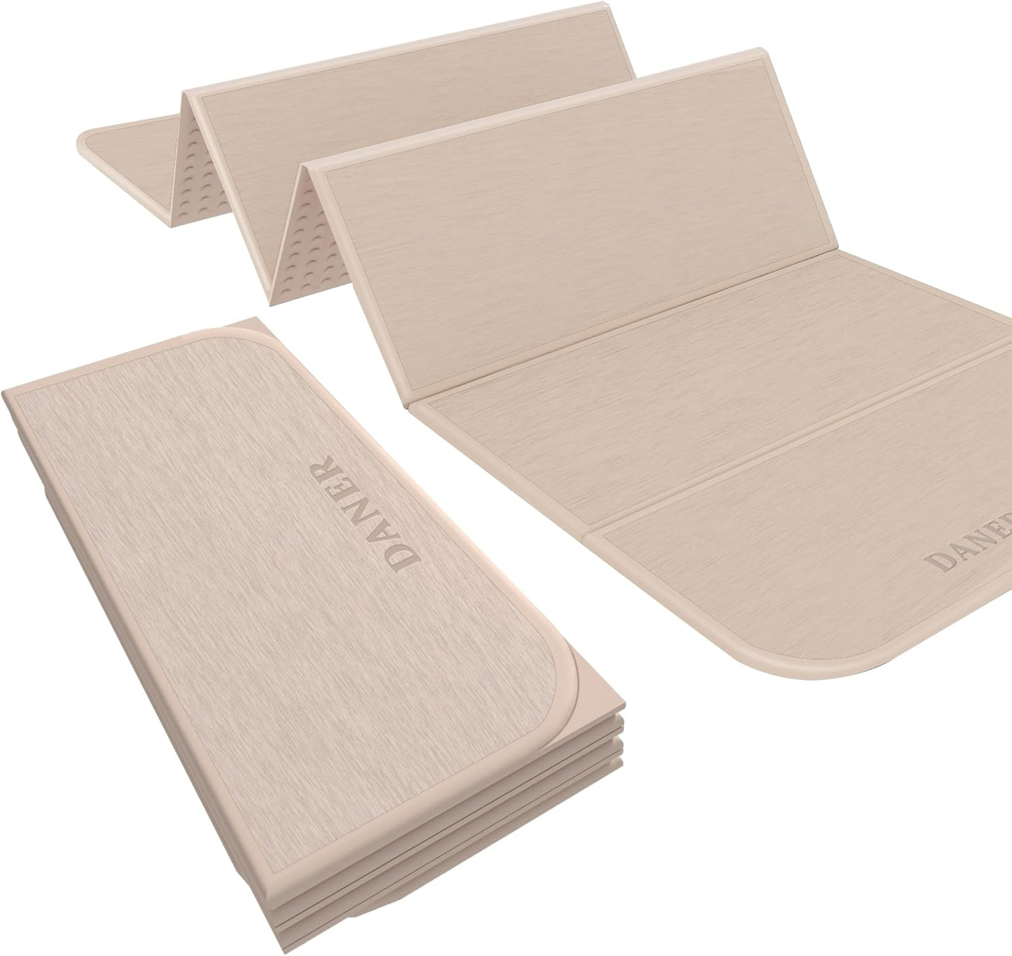 Foldable Yoga Mat 12mm Extra Thick Joint Protection,Portable Design for Travel/Pilates/Board/Camping,Environmental Sports Mat Non-Slip Gym Mat,Odorless POE Material