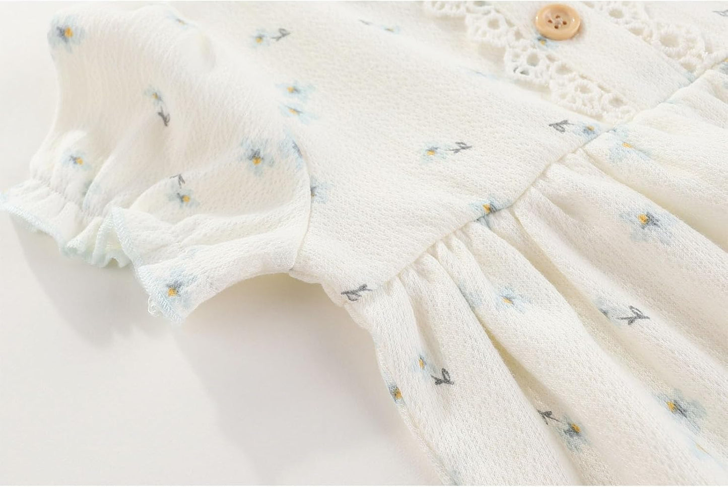 Baby Girl Clothes Cotton Bubble Romper Floral Bodysuits Infant Outfit Set