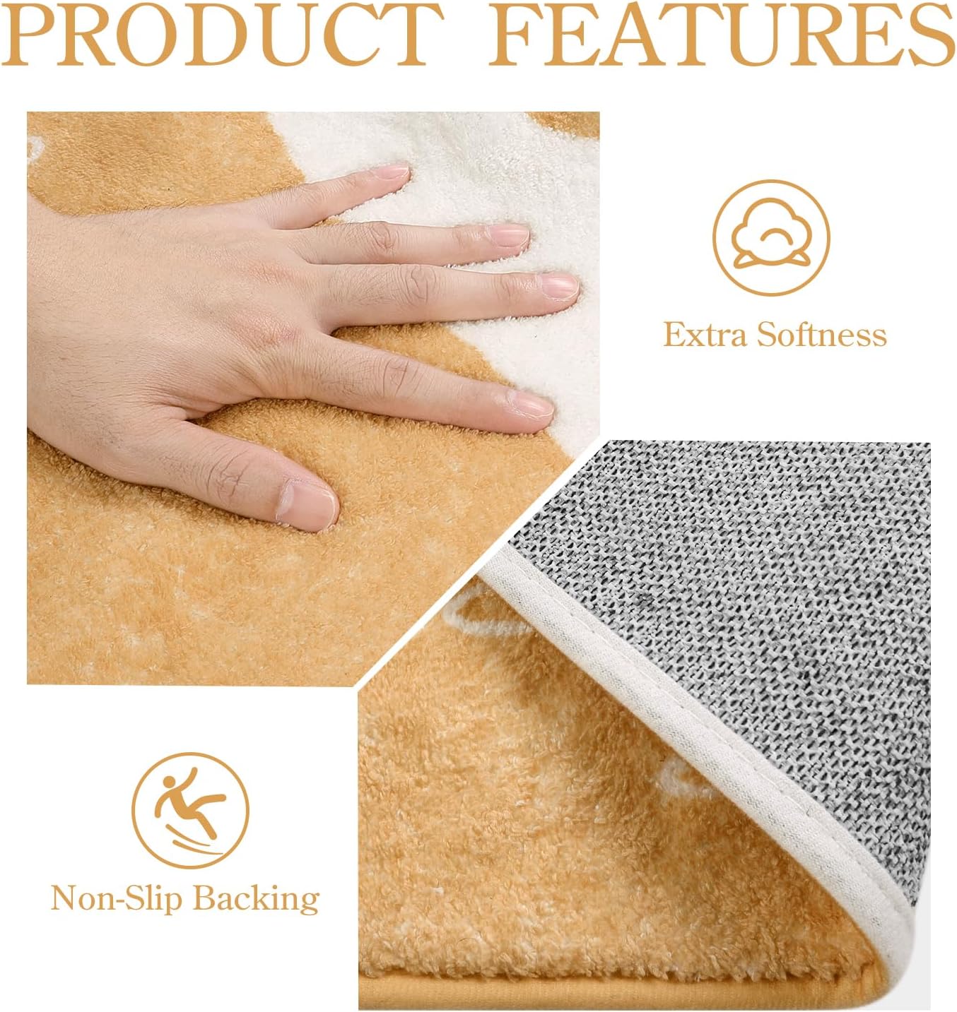 Lahome Boho Round Rug - Circle Rug 3Ft Washable Non-Slip Ultra-Thin Round Entryway Rug Throw Soft Small Circle Area Rug for Bathroom, Botanical Print Circular Rugs for Bedroom Nursery Kids Room Sofa