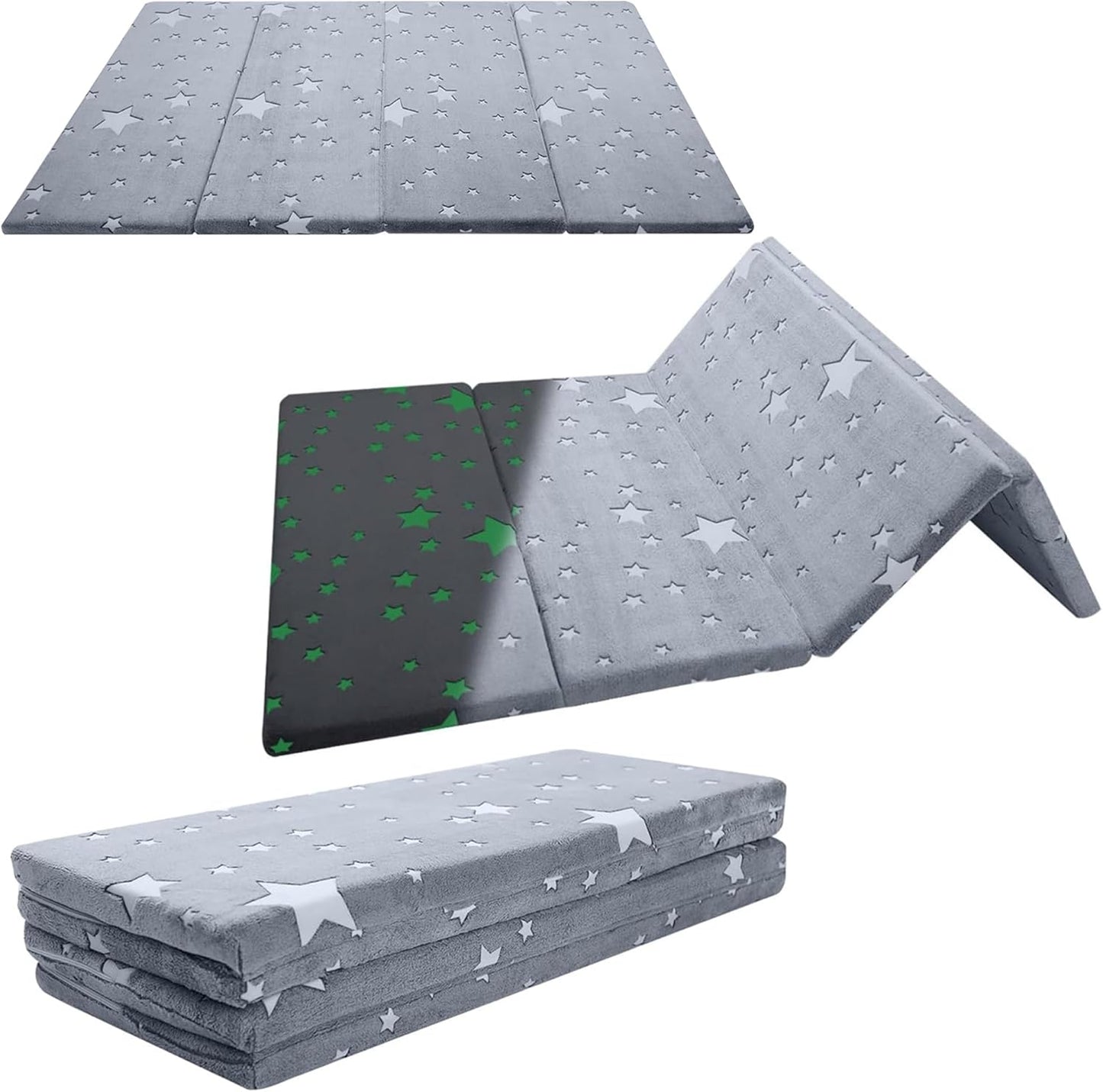 MeMoreCool Kids Floor Mattress Large 6x4 FT, Thicken Foam Futon Mattress for Playroom, Foldable Crawling Mat for Children’s Play Area