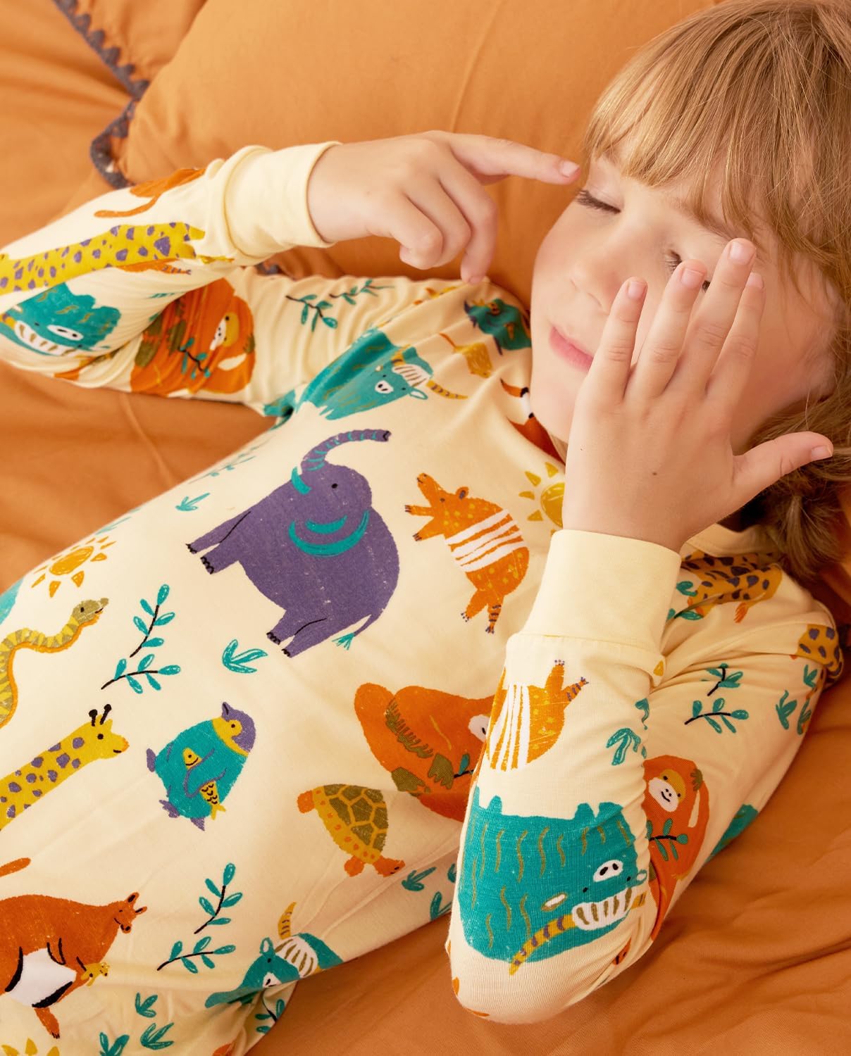 Bamboo Viscose Toddler Pajamas Boys Girls Baby 12M-8Y Pjs Sets Kids 2pcs Snug fit Long-Sleeve Sleepwear