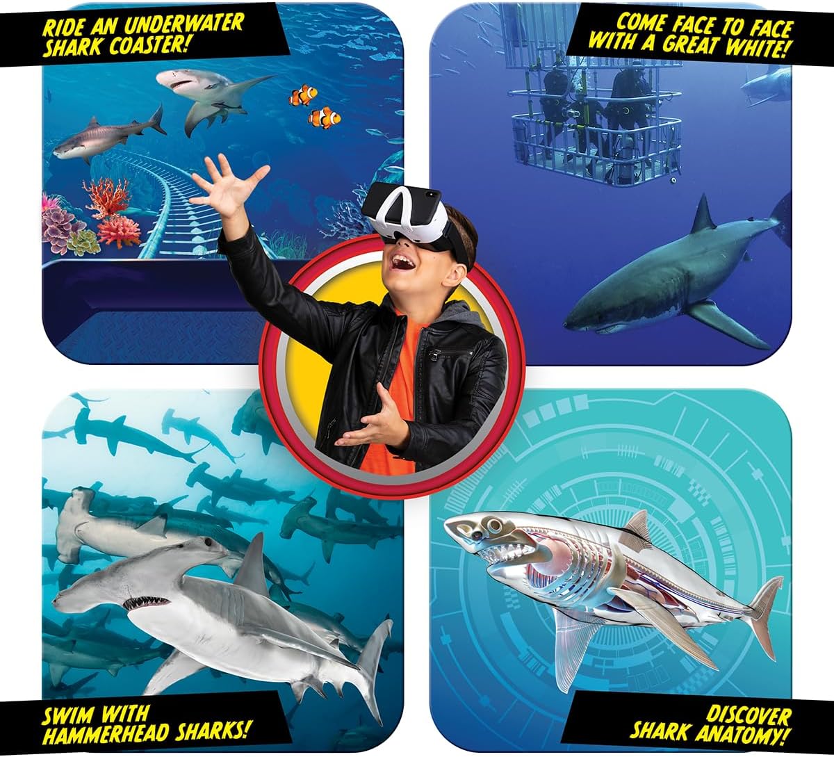 STEAM Shark Lab VR - Illustrated Interactive VR Book and STEAM Learning Activity Set - for Ages 8 and Up