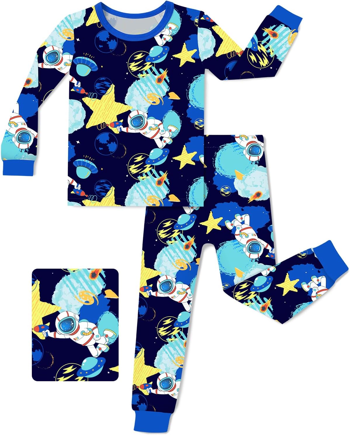 Bamboo Viscose Toddler Pajamas Boys Girls Baby 12M-8Y Pjs Sets Kids 2pcs Snug fit Long-Sleeve Sleepwear