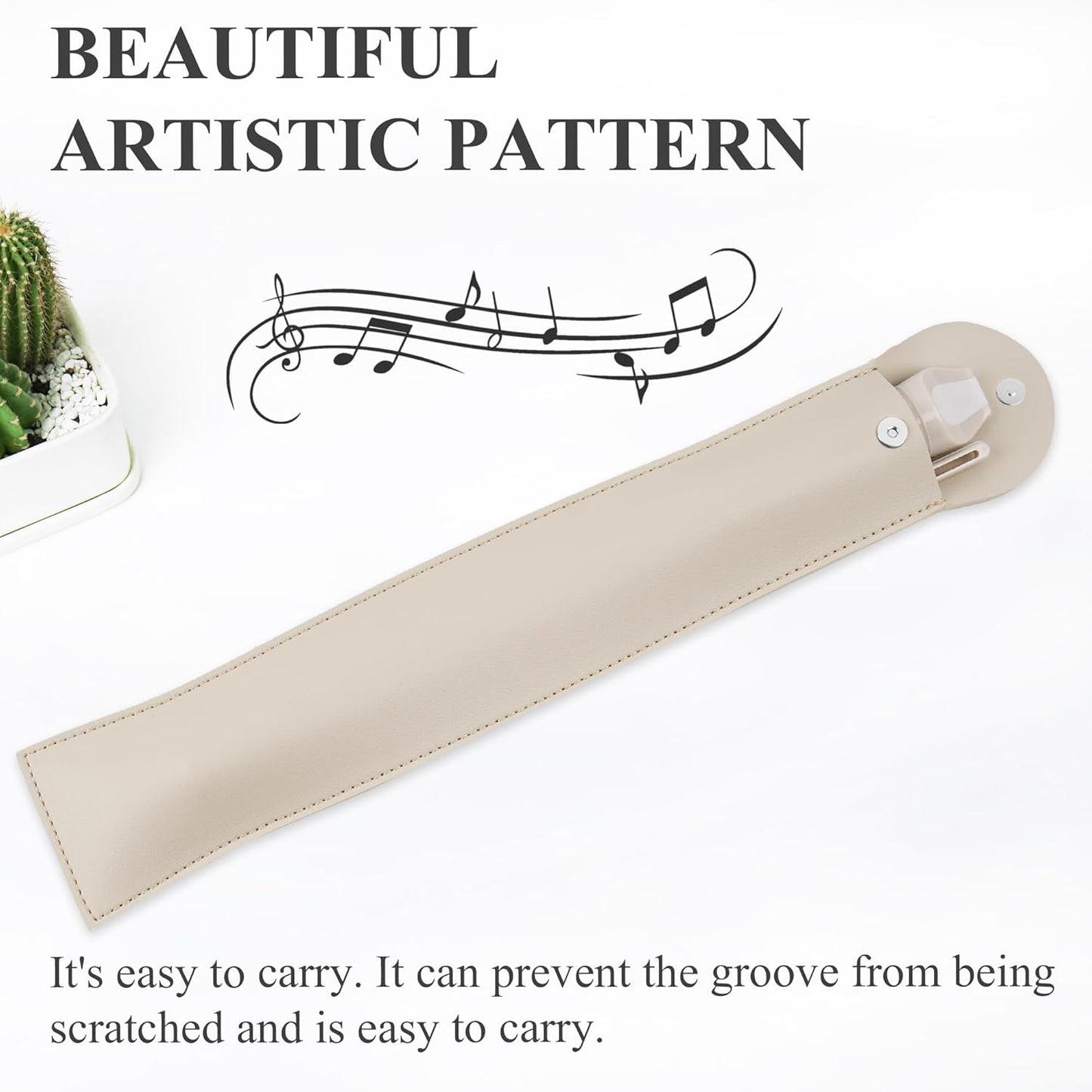 LIZIMANDU Recorder Instrument for Beginner Adults,8-Hole Soprano Descant Recorder Music Flute with with Cleaning Rod & Leather Case For Home Entertainment(2-Beige2)