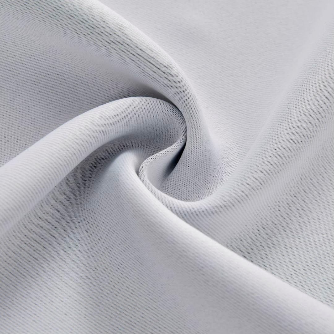 Joydeco Custom Blackout Curtains for Bedroom, 1 Panel Room Darkening Curtains & Drapes for Living Room Window Rod Pocket Back Tab (Custom Size,Greyish White)