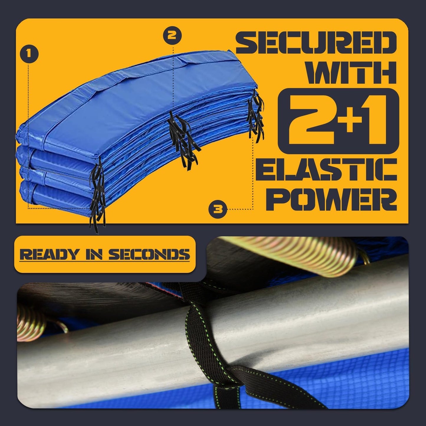 Trampoline Pad Replacement Trampoline Mat Replacement Padding Safety Pad Spring Cover Round Spring Cover with No Holes 10 Ft 12 ft 13 ft 14 ft 15 ft Black Blue Pink Green