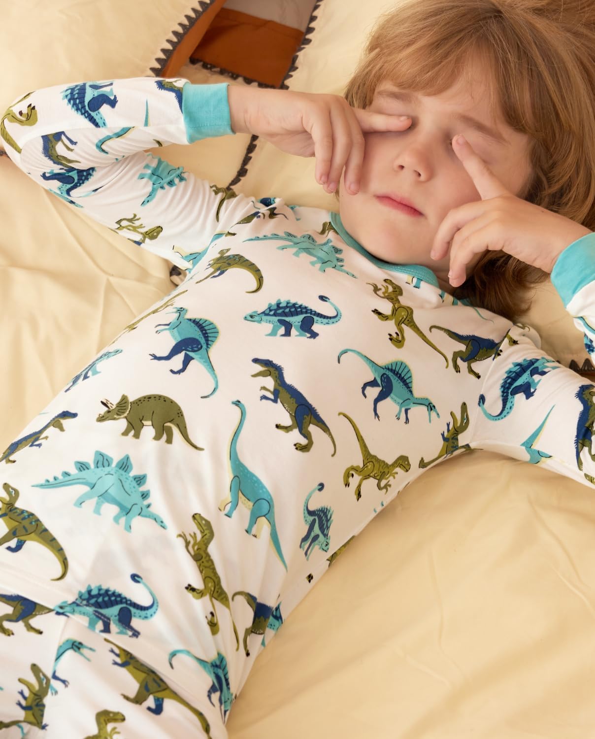 Bamboo Viscose Toddler Pajamas Boys Girls Baby 12M-8Y Pjs Sets Kids 2pcs Snug fit Long-Sleeve Sleepwear