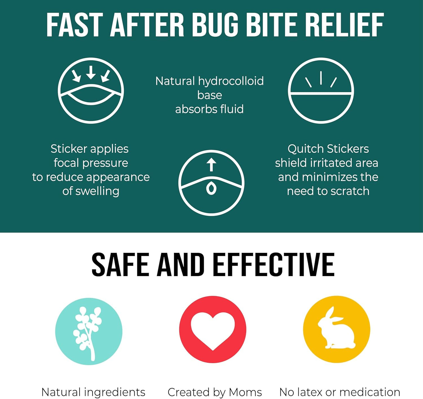 quitch 3x27ct Bulk Pack, Bug Bite Itch Relief Patch Kids, Summer Travel Essentials for Kids, Mosquito Bug Bite Thing Suction Tool Alternative, Summer Camp Essentials After bite Relief for Baby