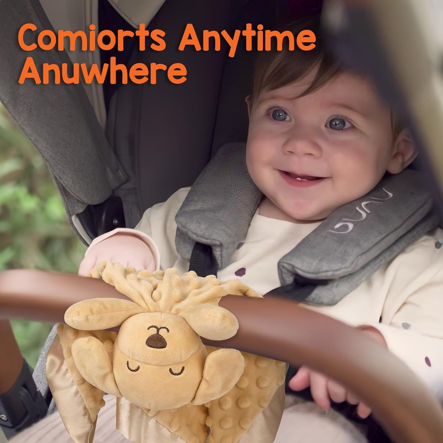 Loveys for Babies, Soft Dog Baby Security Blanket Lovies for Babies, Stuffed Animals Blankie for Newborn Infant with Baby Snuggle Toy, Boys Gilrs Gifts Unisex Puppy Security Blanket 16 Inch