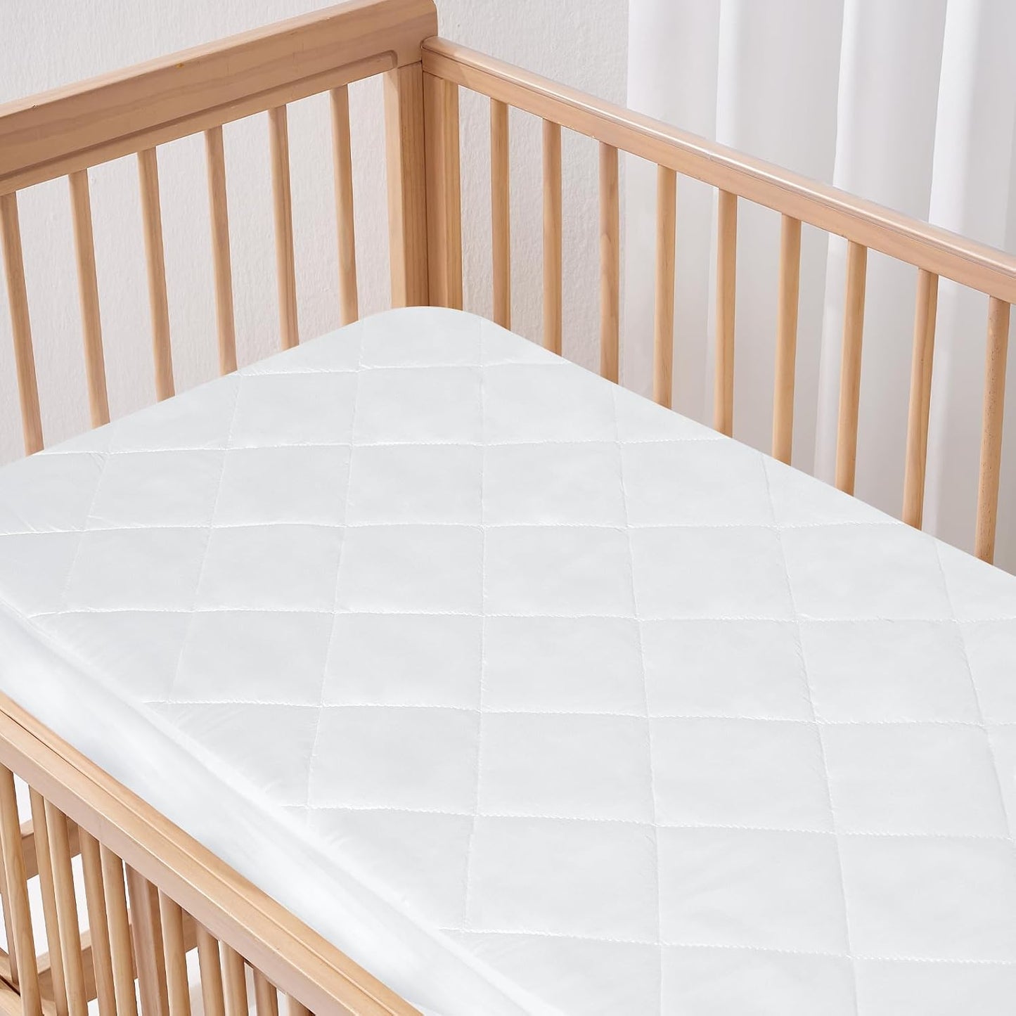 Mini Crib Mattress Protector Sheets Fitted Waterproof Mini Crib Mattress Protector Pad Cover White 2 Pack Quilted 38" x 24"