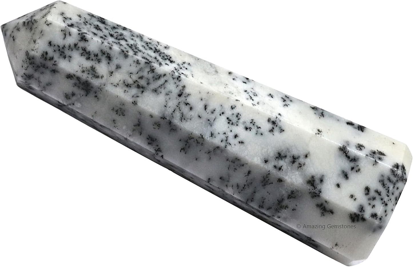 Amazing Gemstone Dendrite Opal Crystal Towers - Natural Healing Crystal Point Obelisk for Reiki Healing and Crystal Grid (3 Inch)